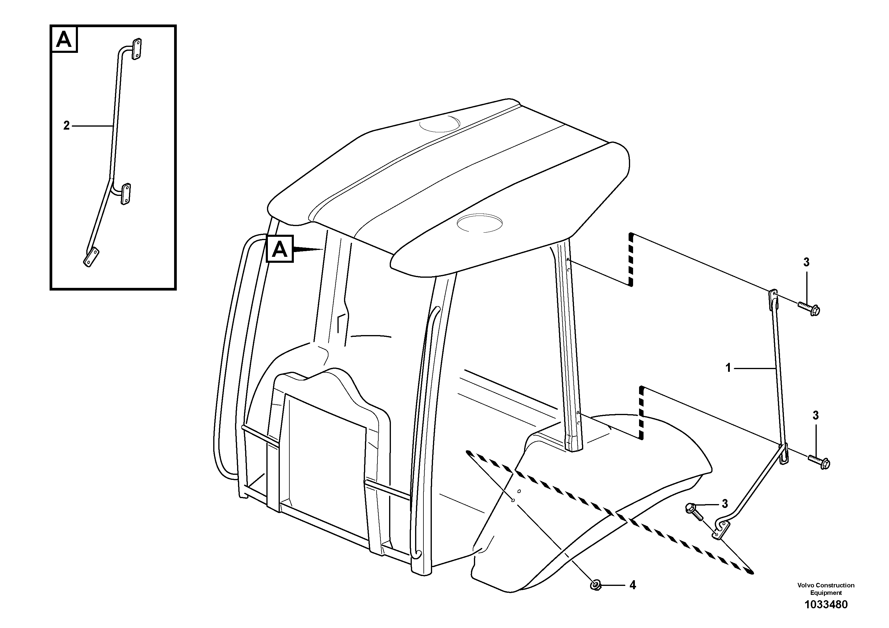 Схема запчастей Volvo BL70 - 42397 Step handle canopy BL70 S/N 11489 -