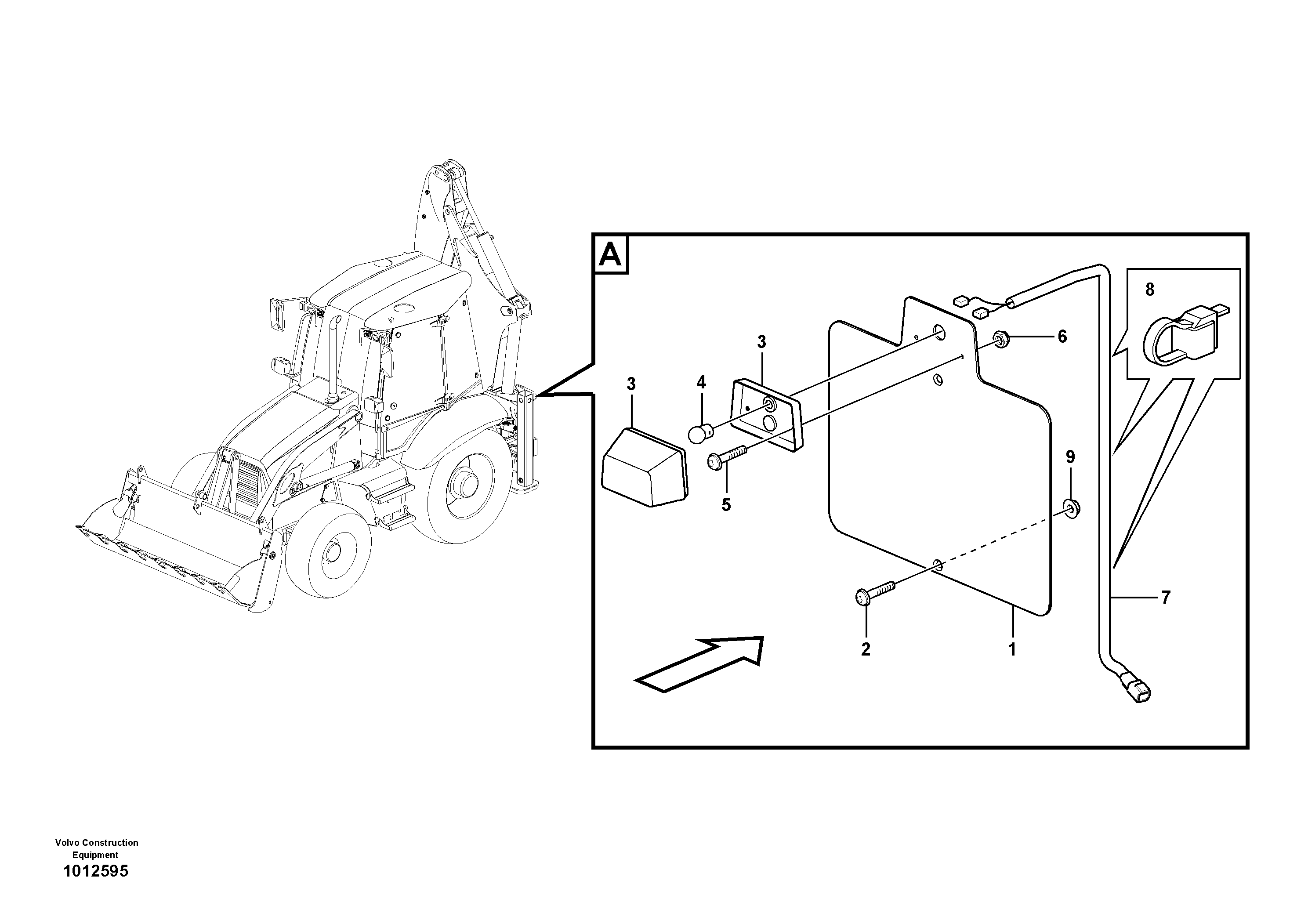 Схема запчастей Volvo BL71 - 7721 License plate lamp BL71