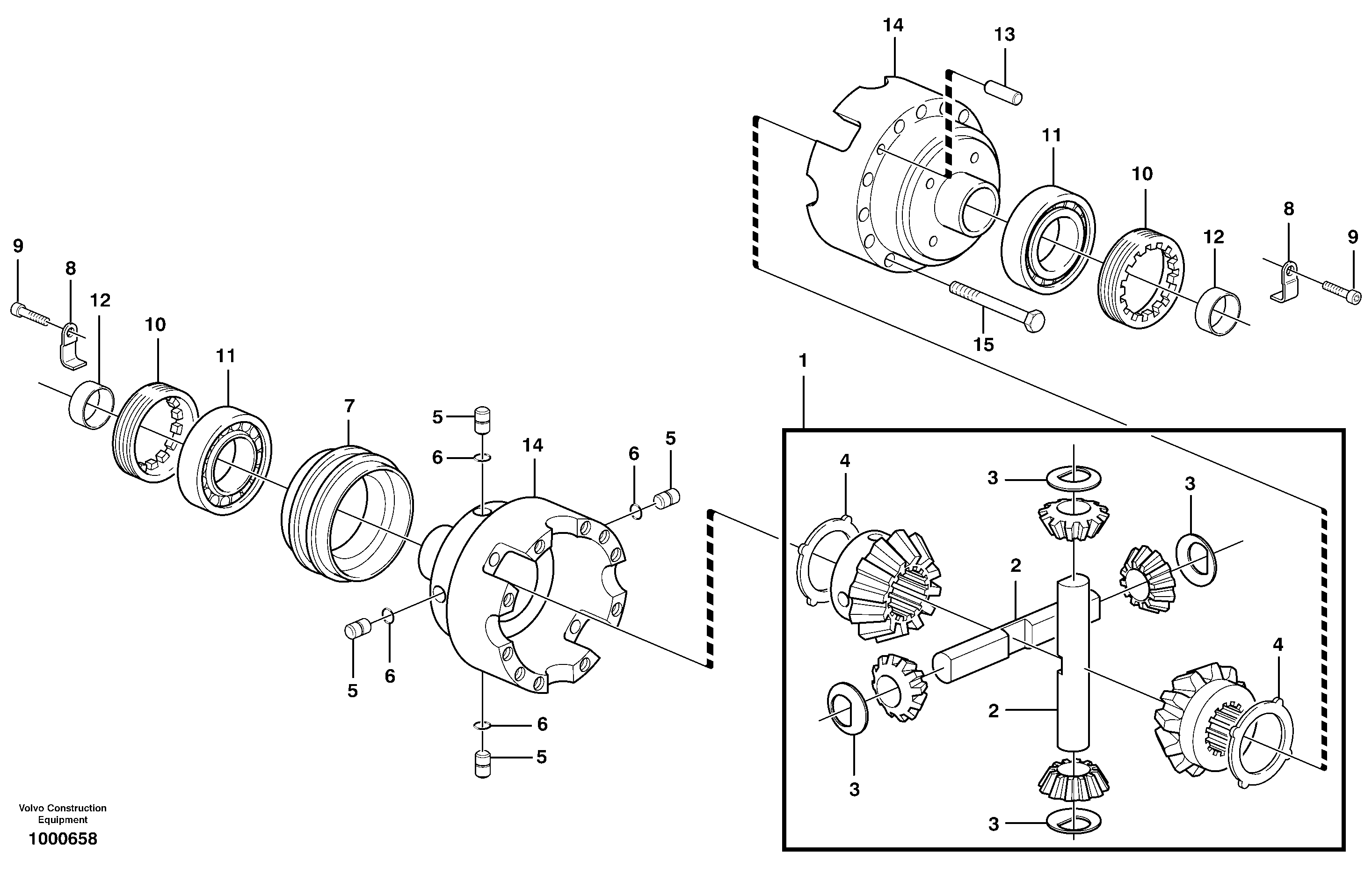 Схема запчастей Volvo BL71 - 3859 Differential. Rear BL71