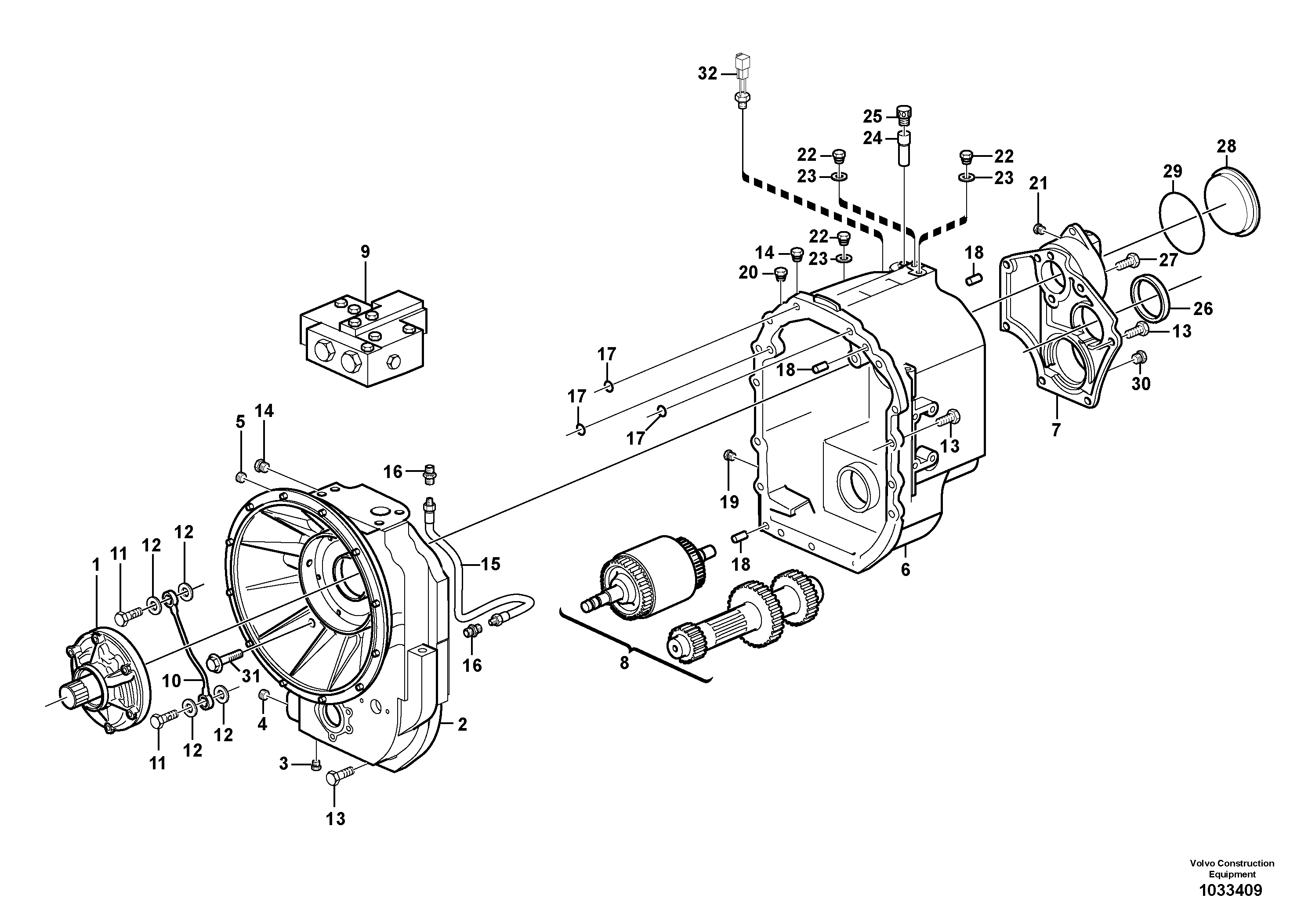 Схема запчастей Volvo BL71 - 28778 Hydraulic transmission with fitting parts BL71PLUS