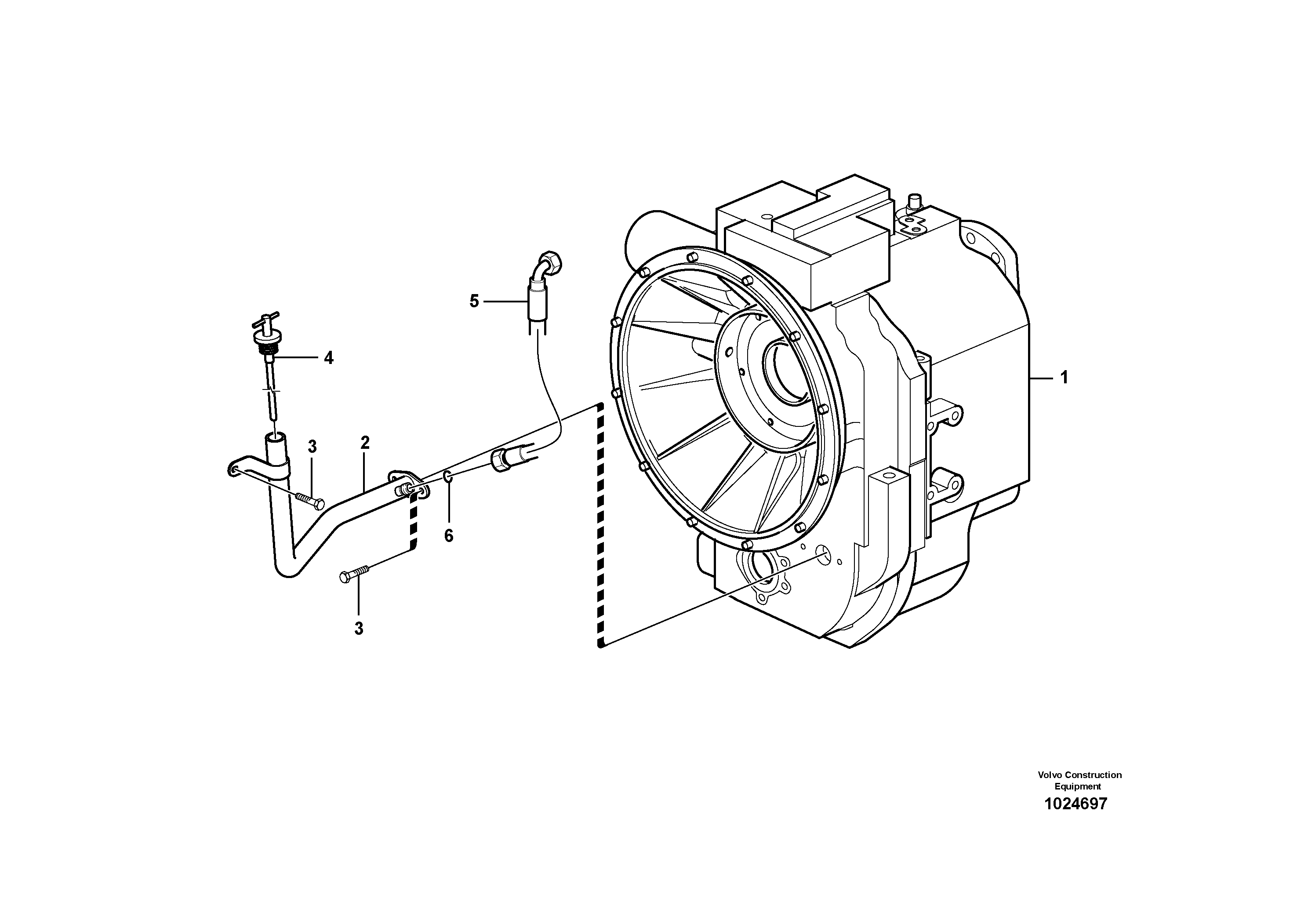 Схема запчастей Volvo BL71 - 38065 Oil filler and dipstick BL71PLUS