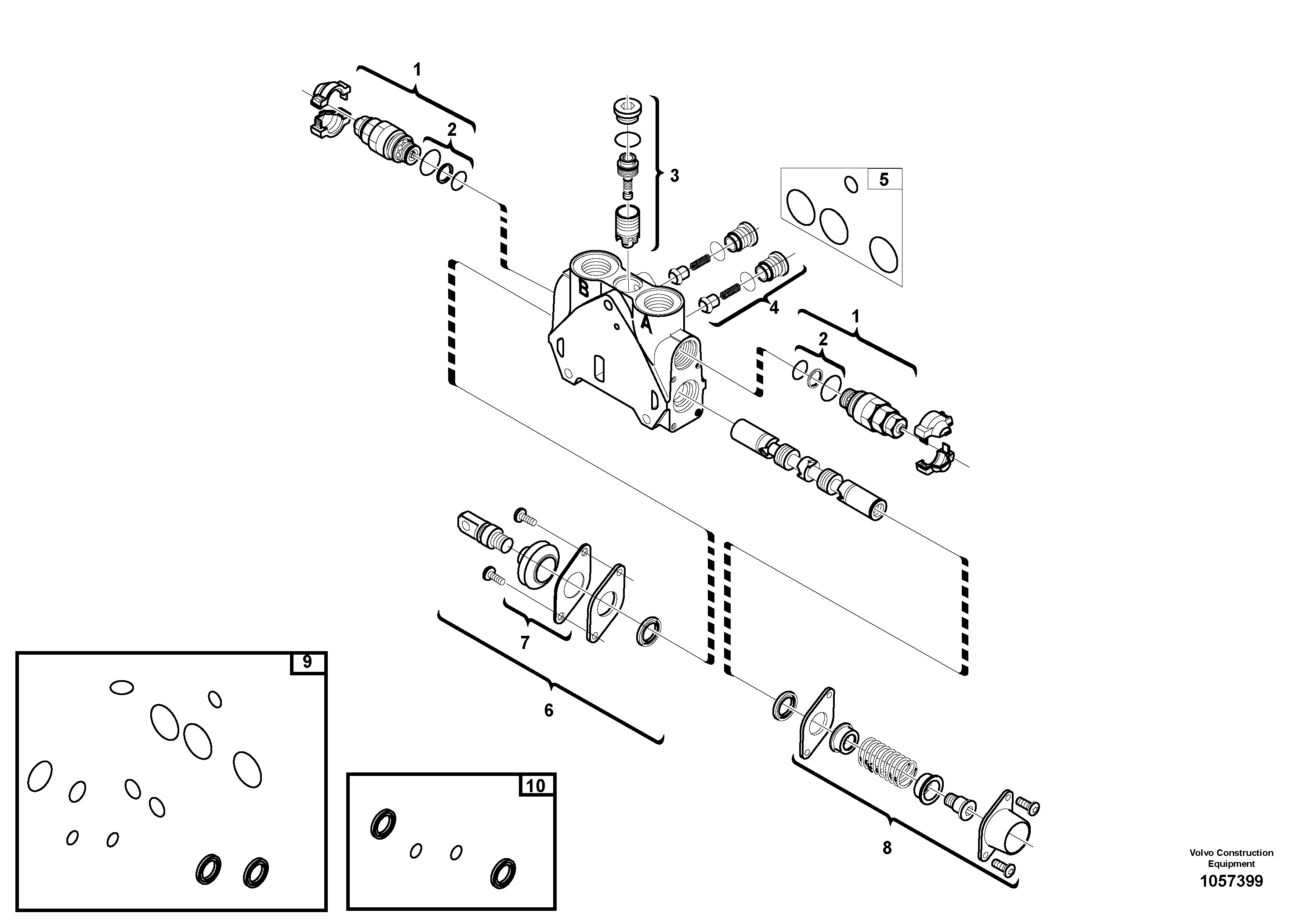 Схема запчастей Volvo BL71 - 101925 Valve section BL71 S/N 16827 -