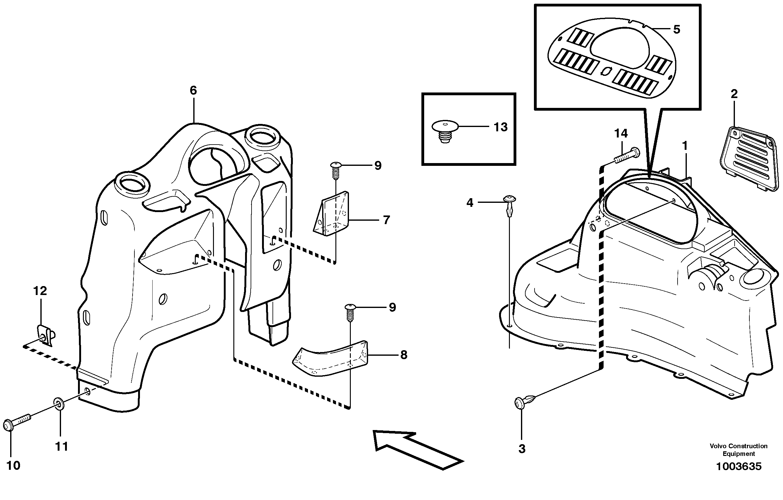 Схема запчастей Volvo BL71 - 3600 Instrument panel BL71