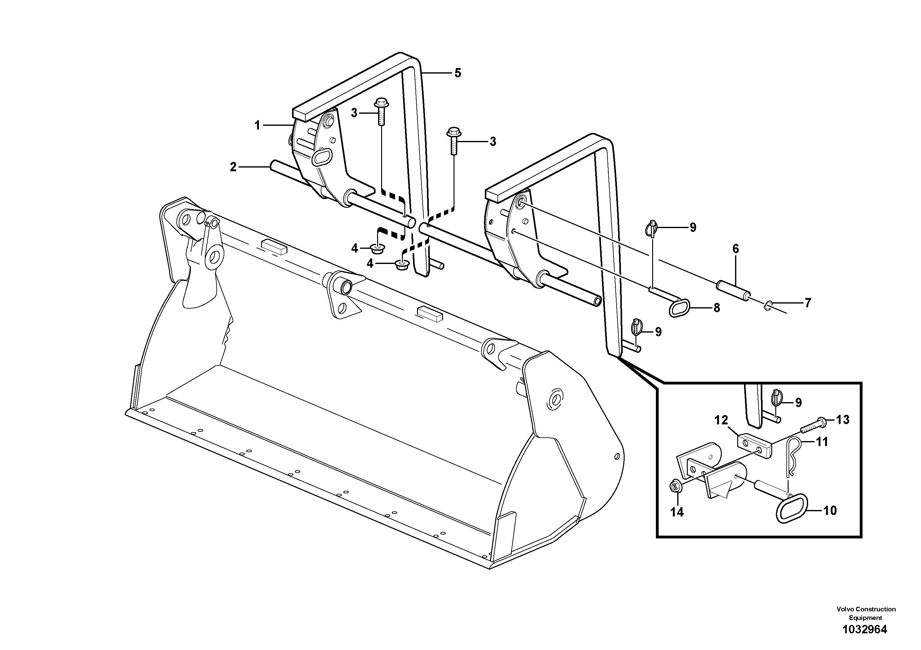 Схема запчастей Volvo BL71 - 1047 Fork arm BL71PLUS S/N 10495 -