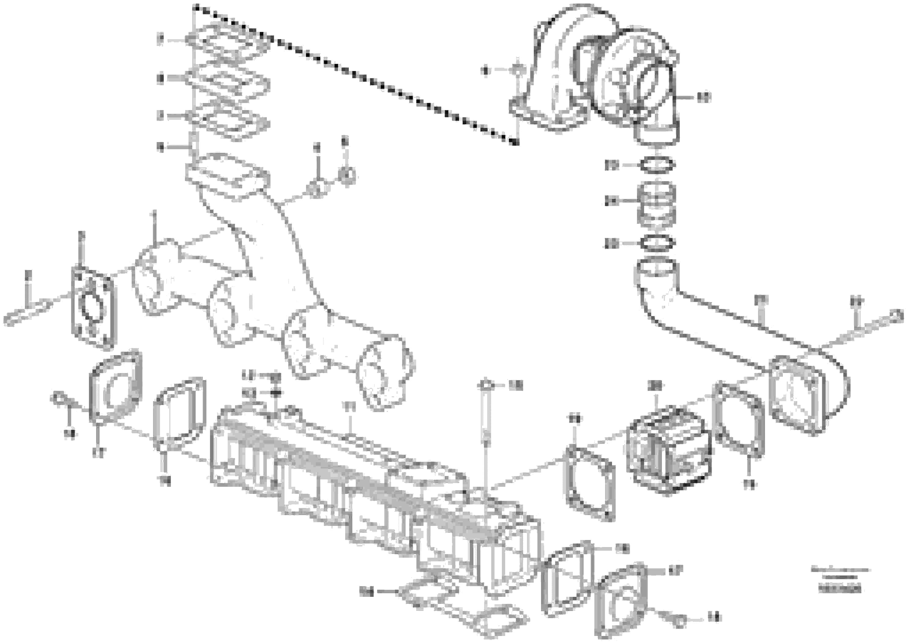 Схема запчастей Volvo BL71 - 101015 Inlet manifold and exhaust manifold BL71PLUS S/N 10495 -