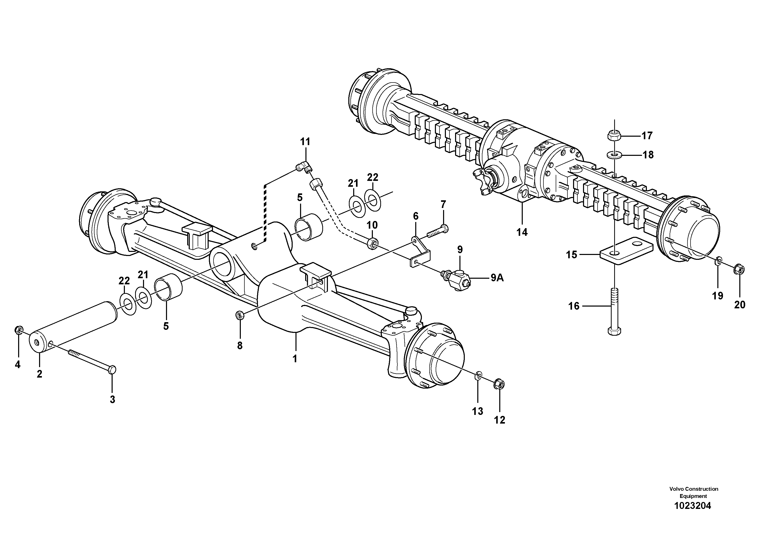 Схема запчастей Volvo BL71 - 3838 Planet axles with fitting parts BL71