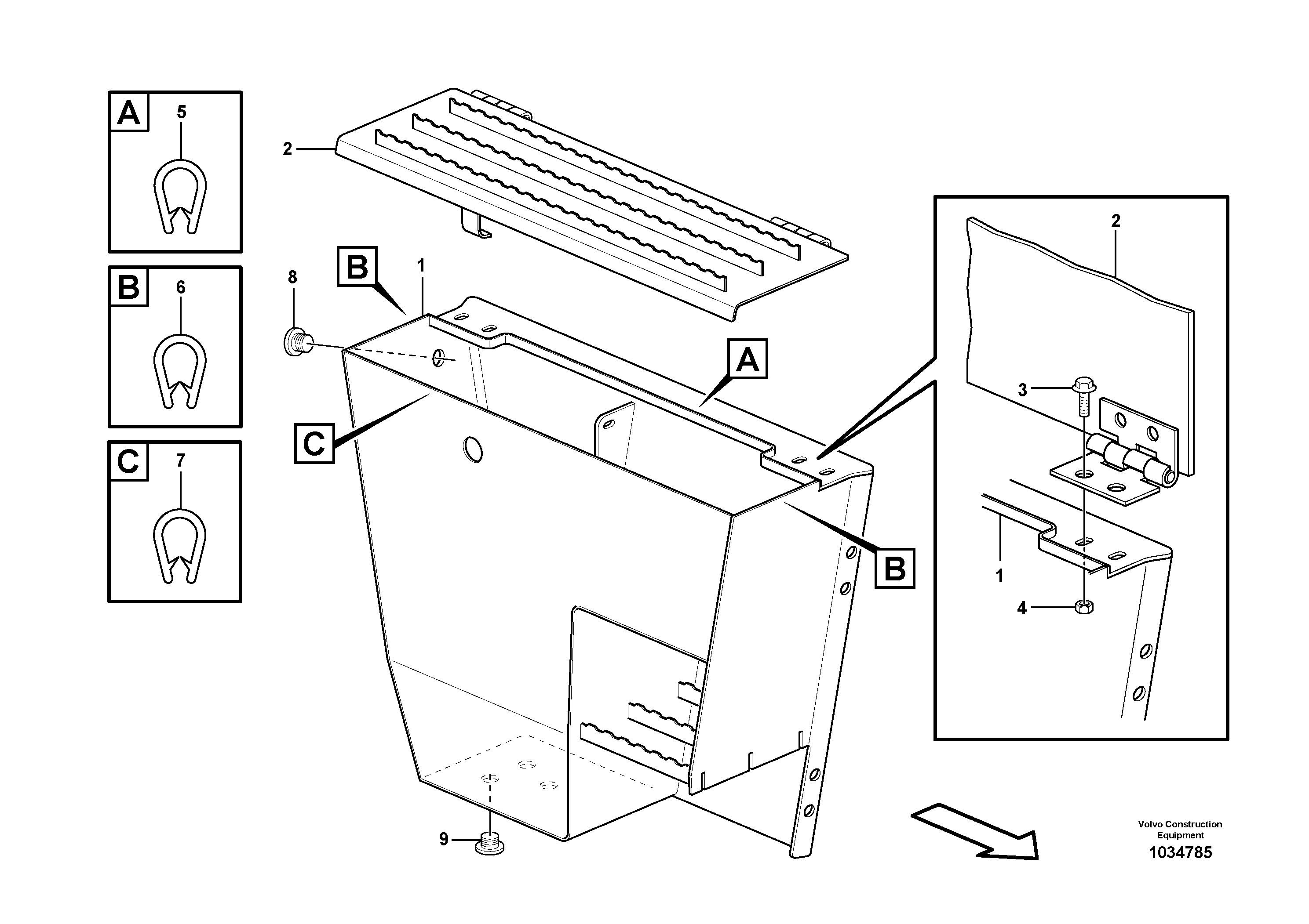 Схема запчастей Volvo BL71 - 3640 Toolbox BL71