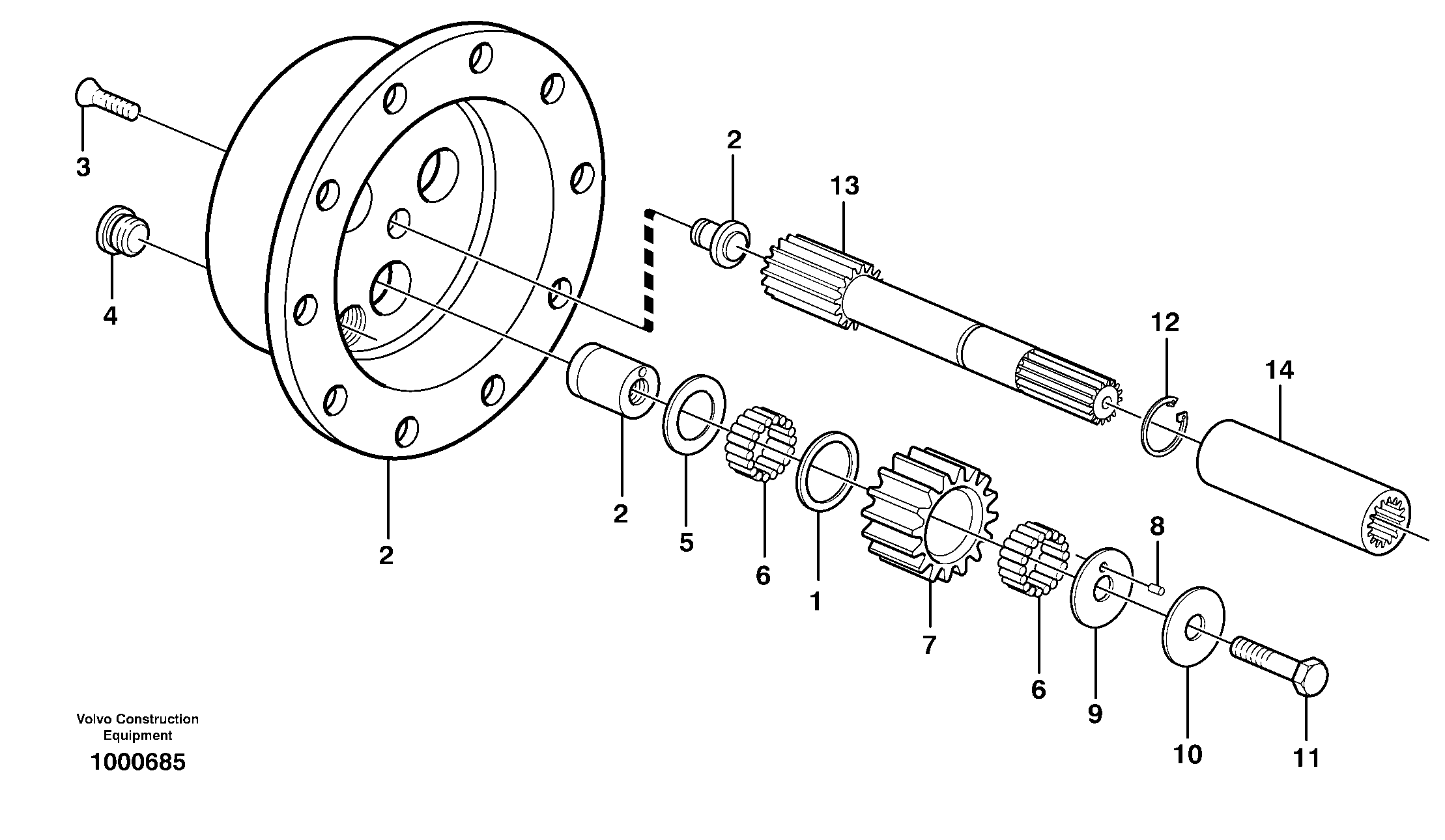 Схема запчастей Volvo BL71 - 3862 Шестерня планетарная (сателлит) BL71