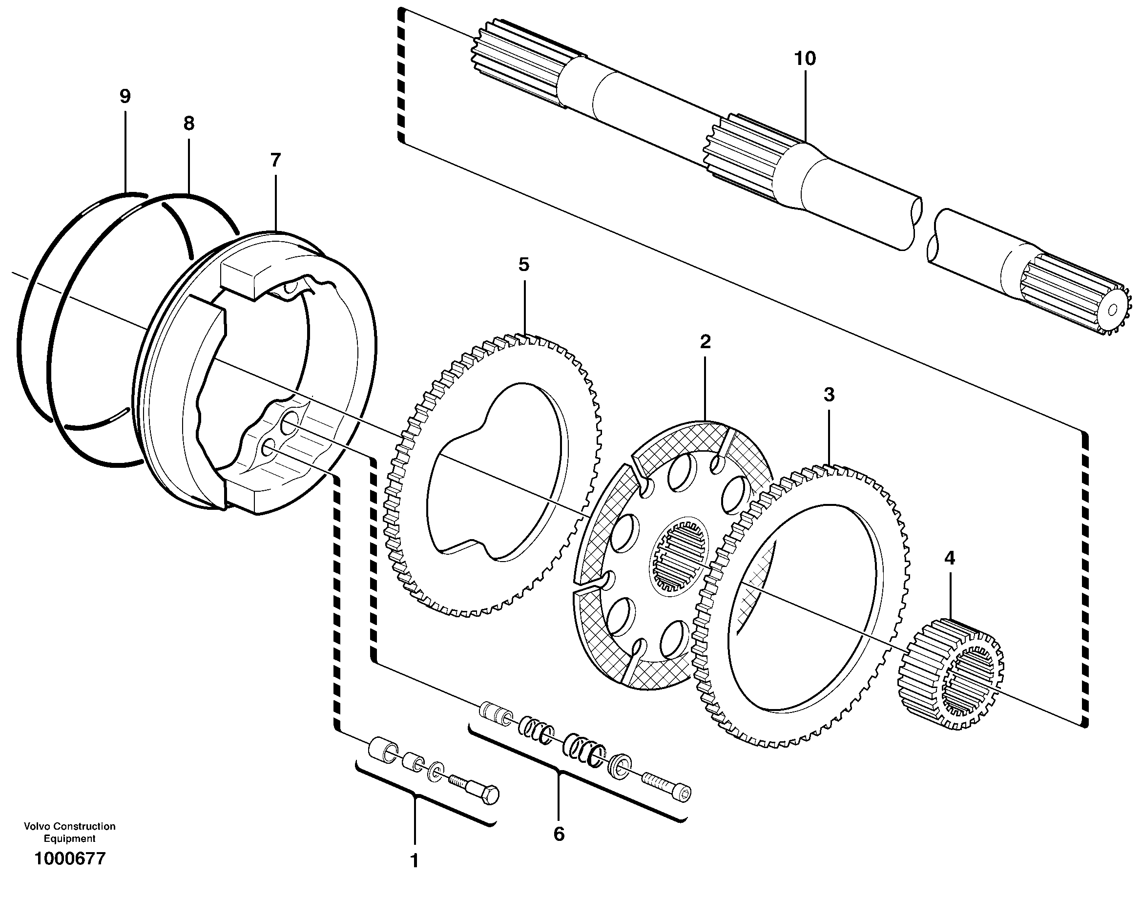 Схема запчастей Volvo BL71 - 3868 Multi-disc brake, rear BL71