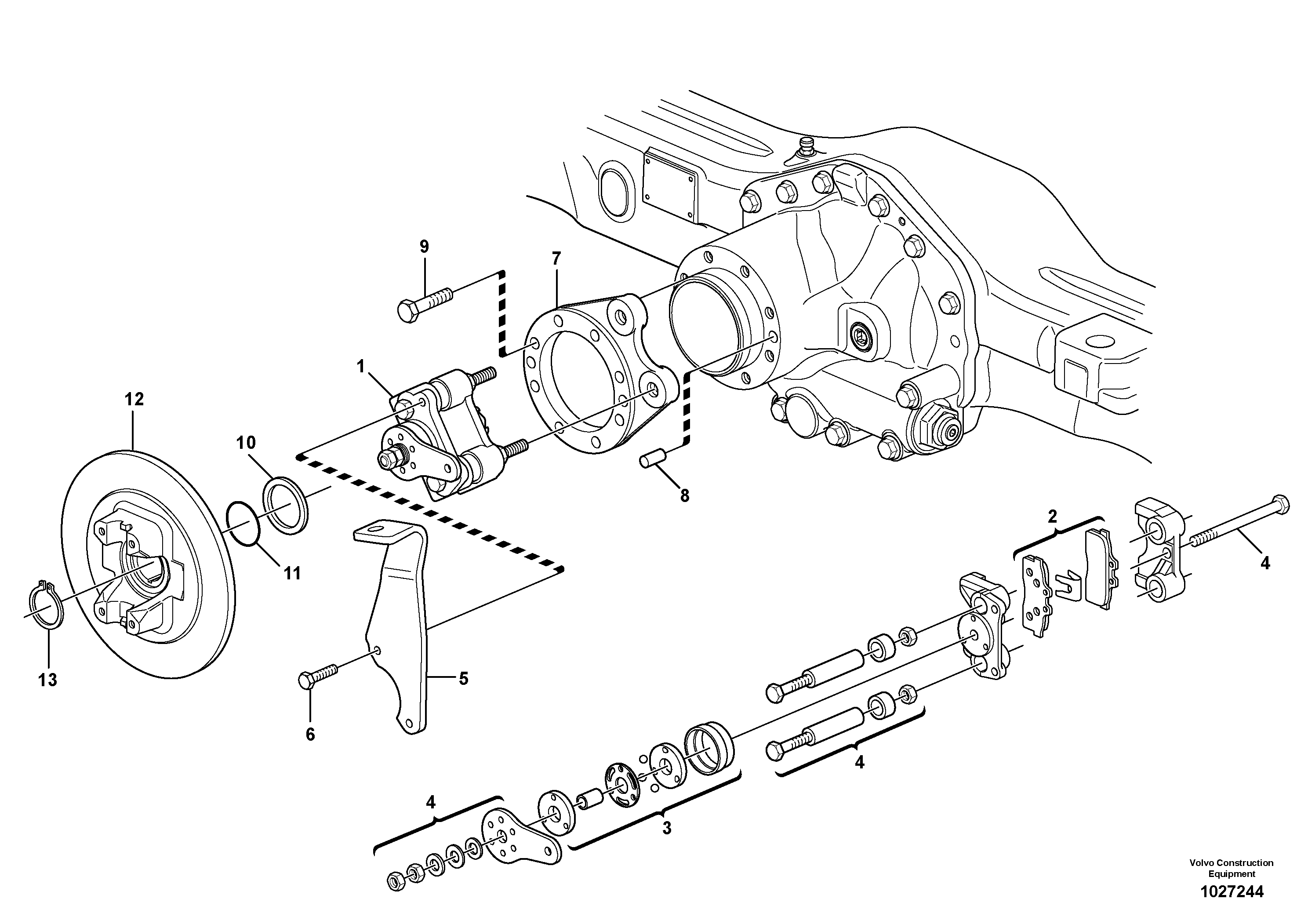 Схема запчастей Volvo BL71 - 3872 Parking brake BL71