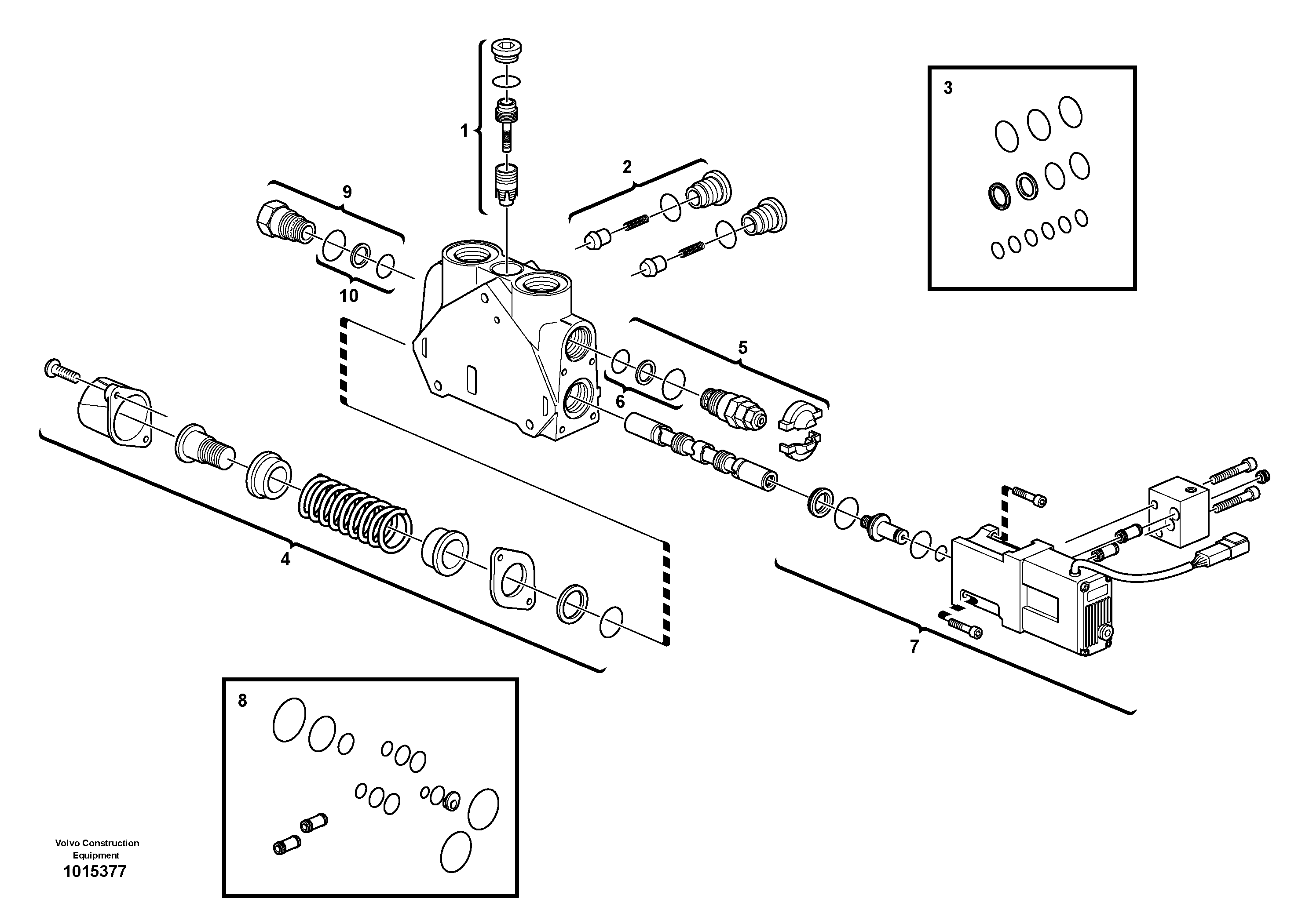 Схема запчастей Volvo BL71 - 3101 Valve section BL71