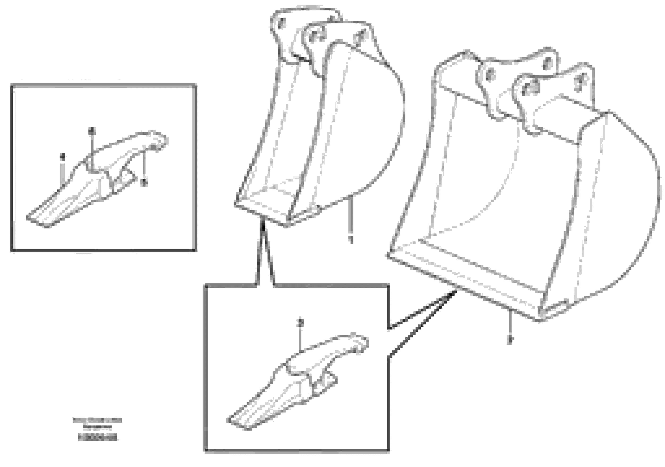 Схема запчастей Volvo BL71 - 49357 Bucket, straight with teeth BL71 S/N 16827 -