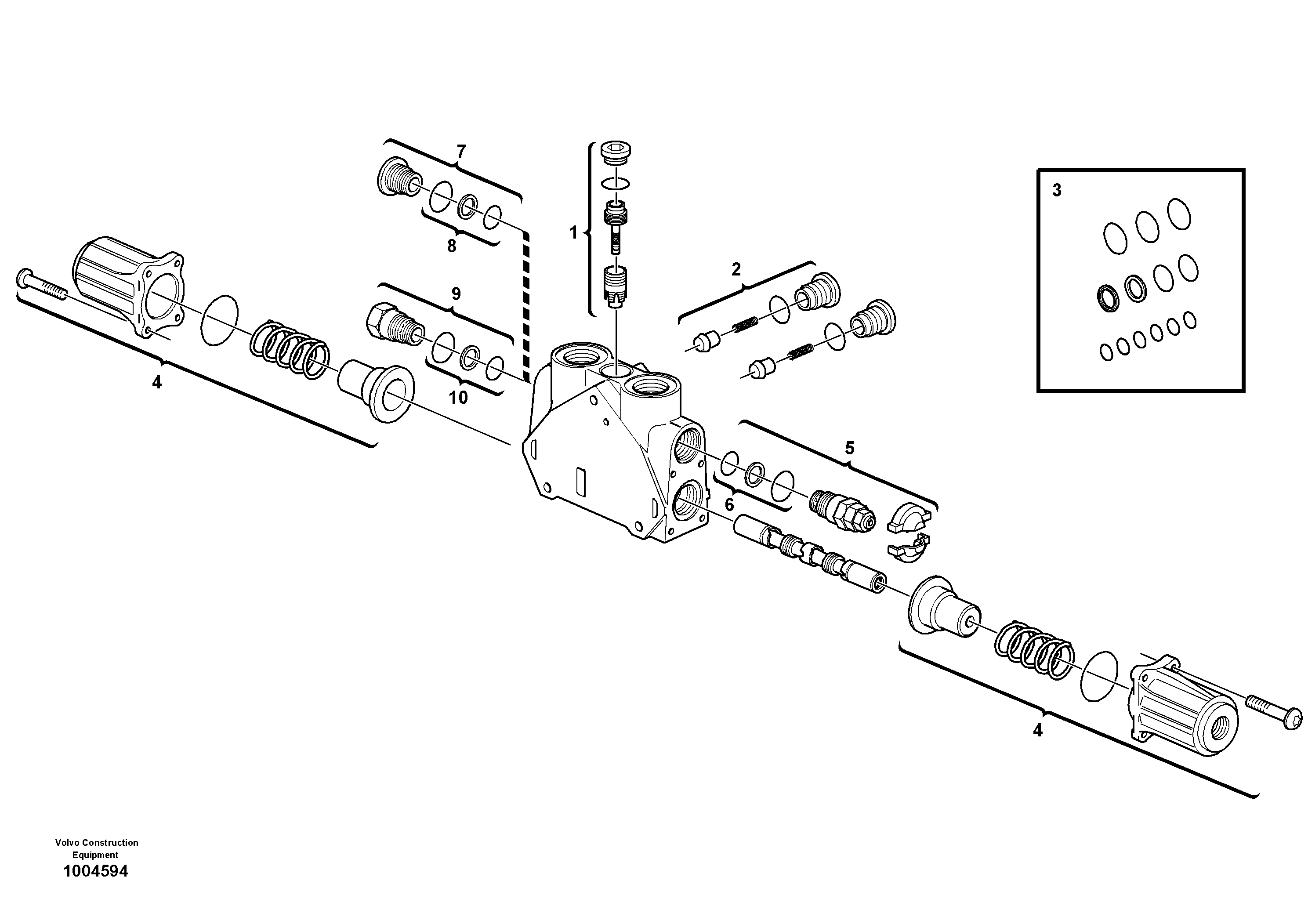 Схема запчастей Volvo BL71 - 41315 Valve section BL71