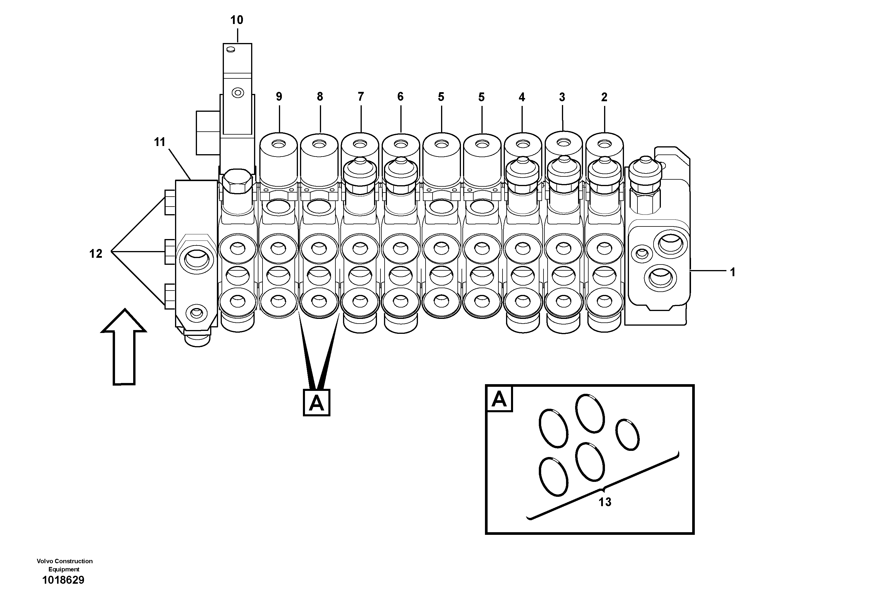 Схема запчастей Volvo BL71 - 82220 Valve body BL71