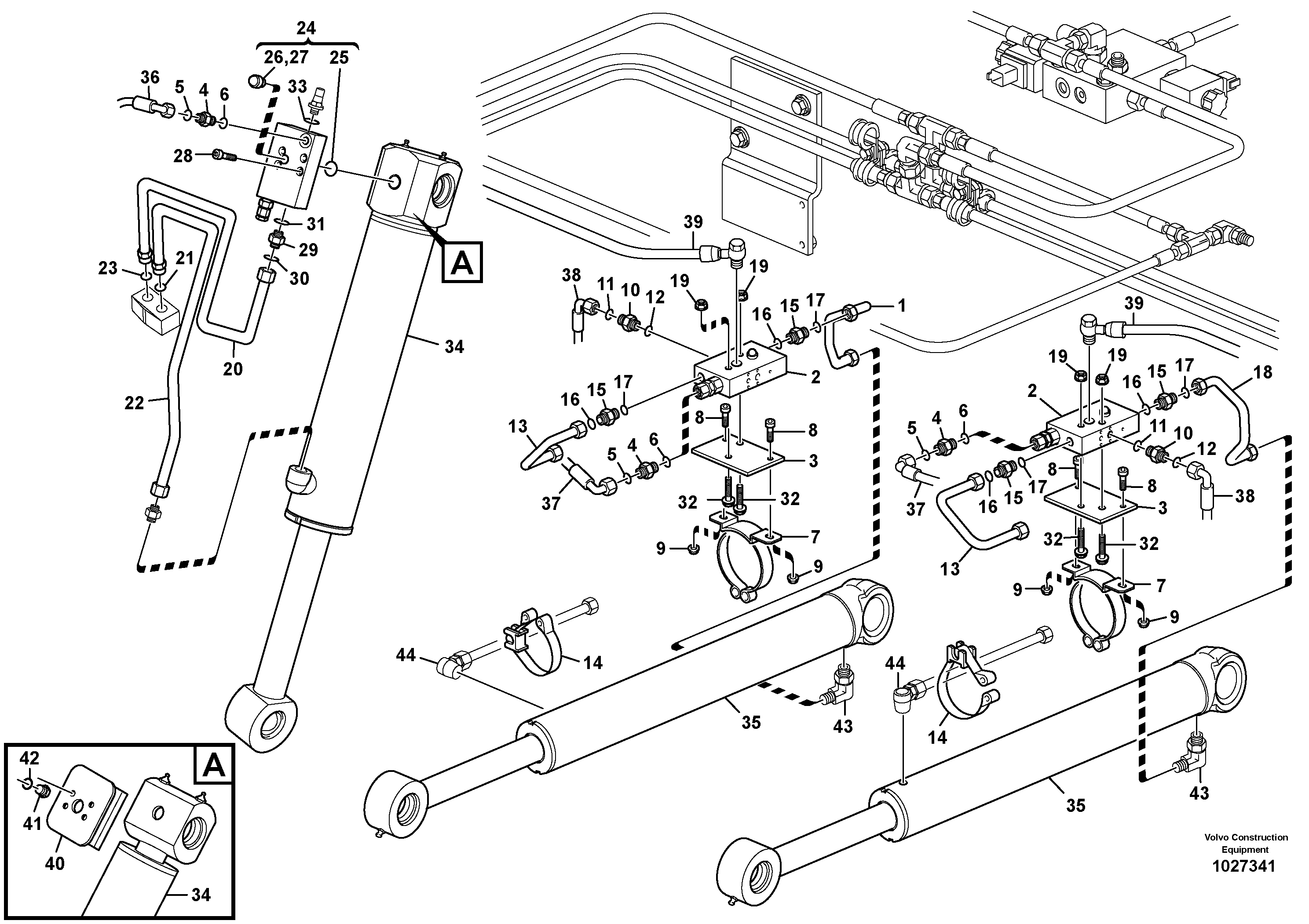 Схема запчастей Volvo BL71 - 88999 Safety valve loader BL71