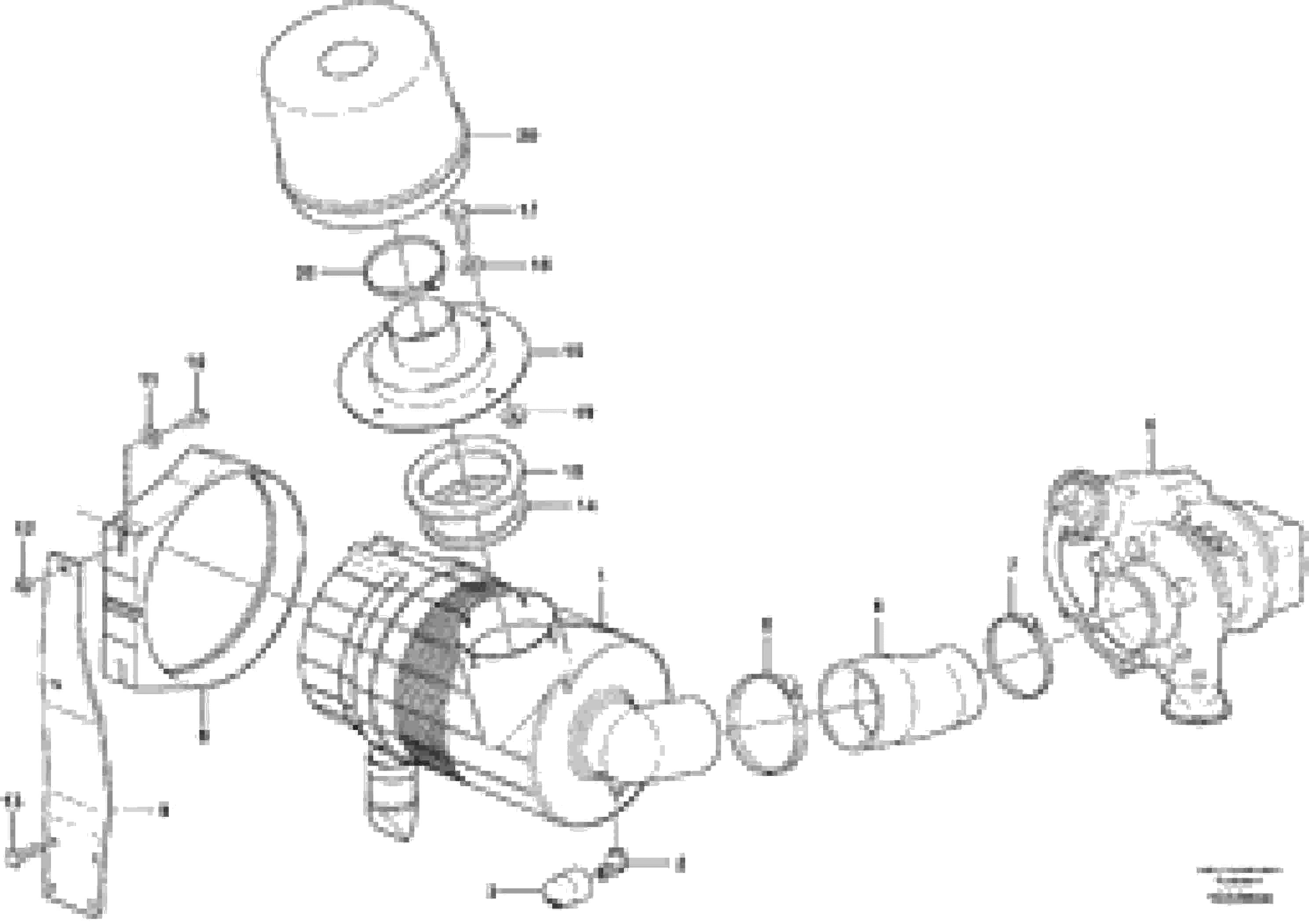 Схема запчастей Volvo BL71 - 67868 Air filter with fitting parts BL71 S/N 16827 -