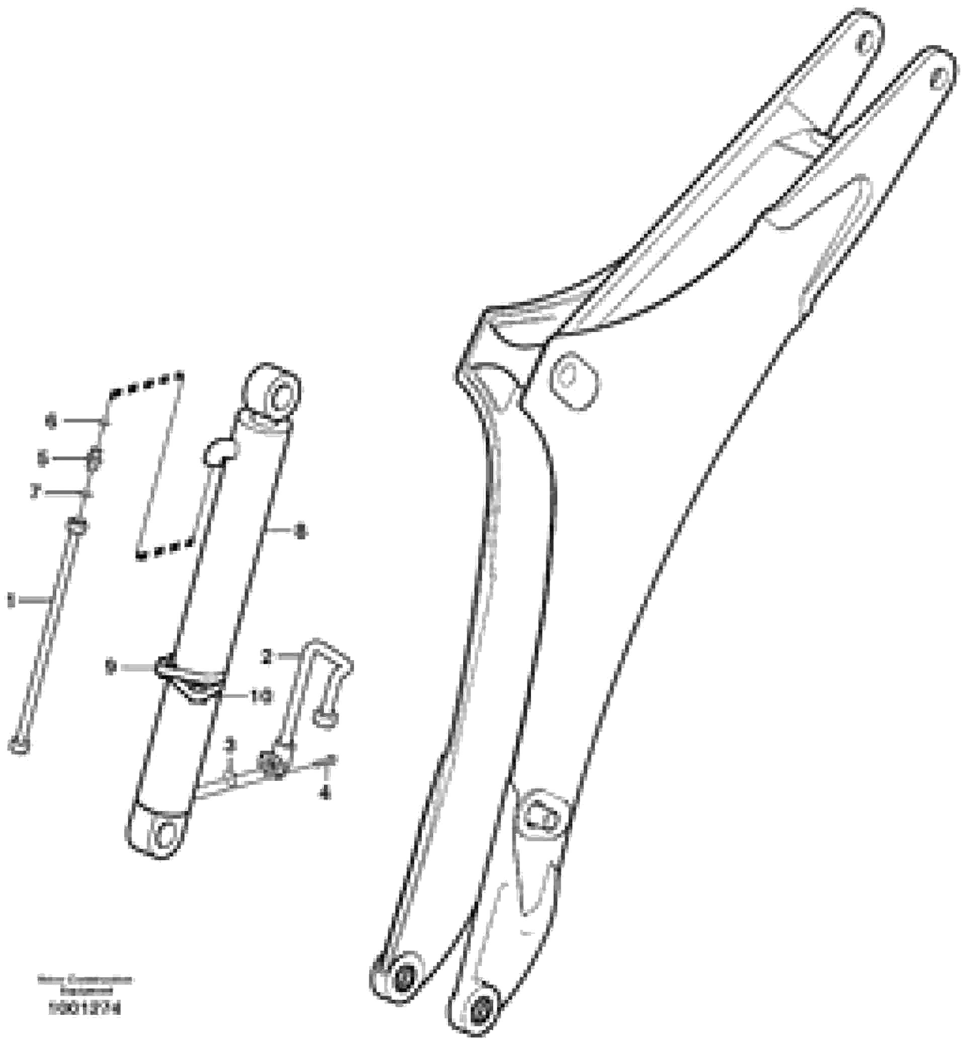 Схема запчастей Volvo BL71 - 36057 Hydraulic system, boom BL71PLUS