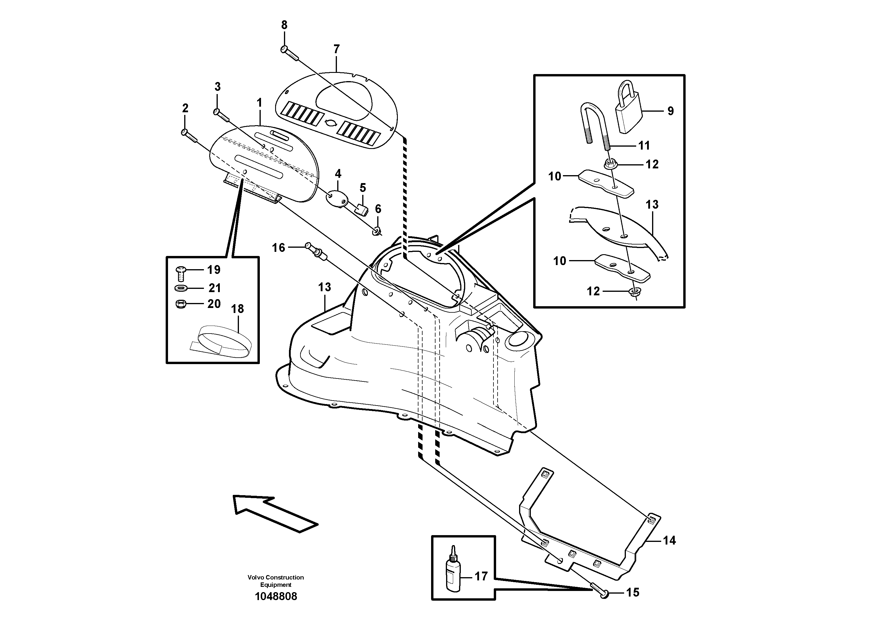 Схема запчастей Volvo BL60 - 50730 Vandalism kit BL60