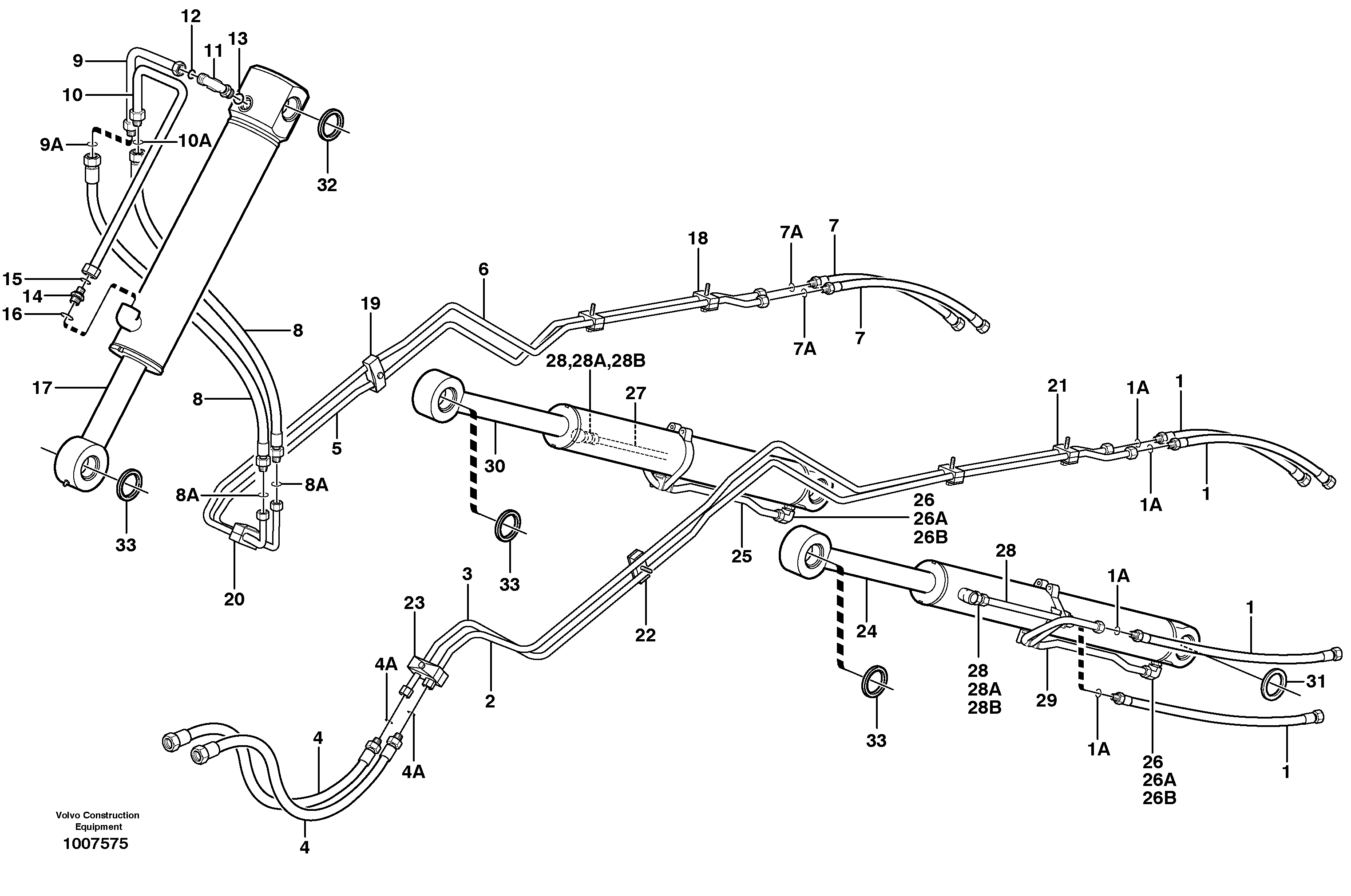 Схема запчастей Volvo BL60 - 3339 Hydraulic system, loader BL60