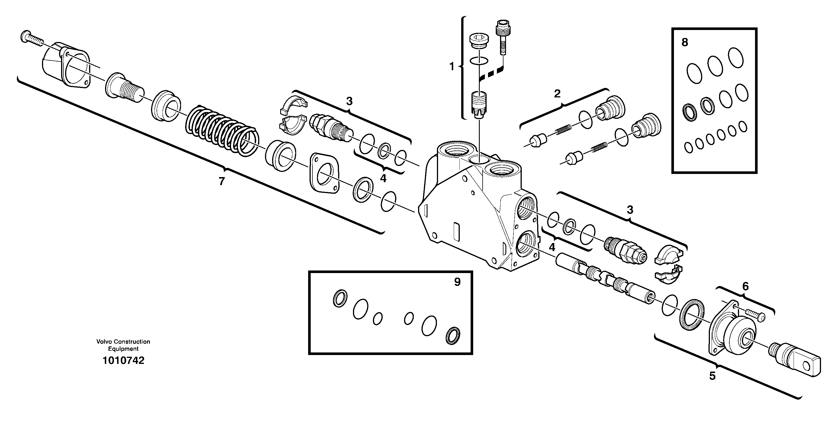 Схема запчастей Volvo BL60 - 49513 Valve section BL60