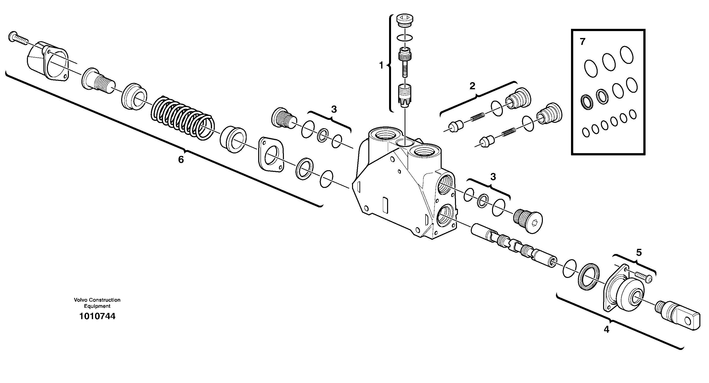 Схема запчастей Volvo BL60 - 49514 Valve section BL60