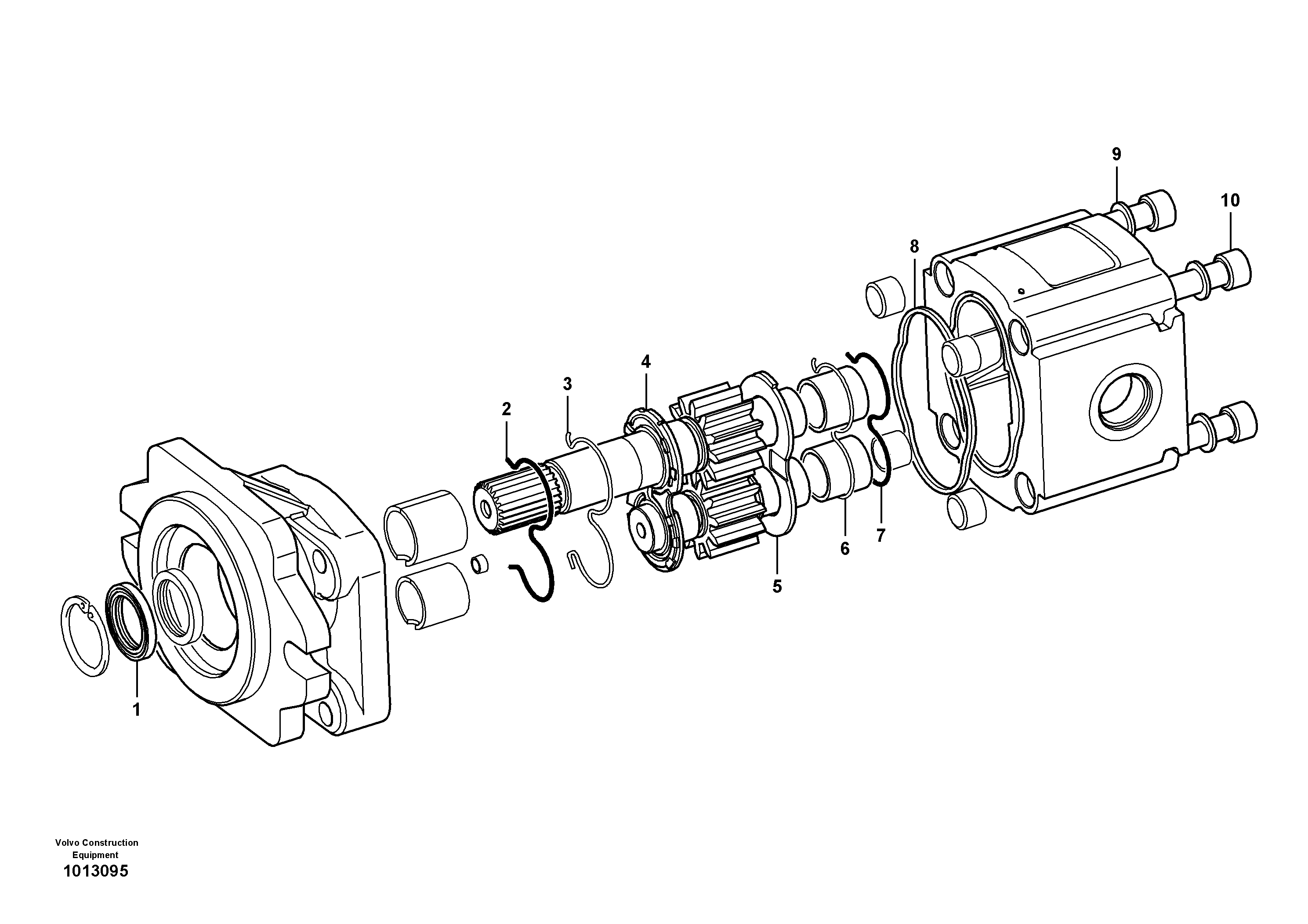 Схема запчастей Volvo BL60 - 49515 Гидронасос (основной насос) BL60