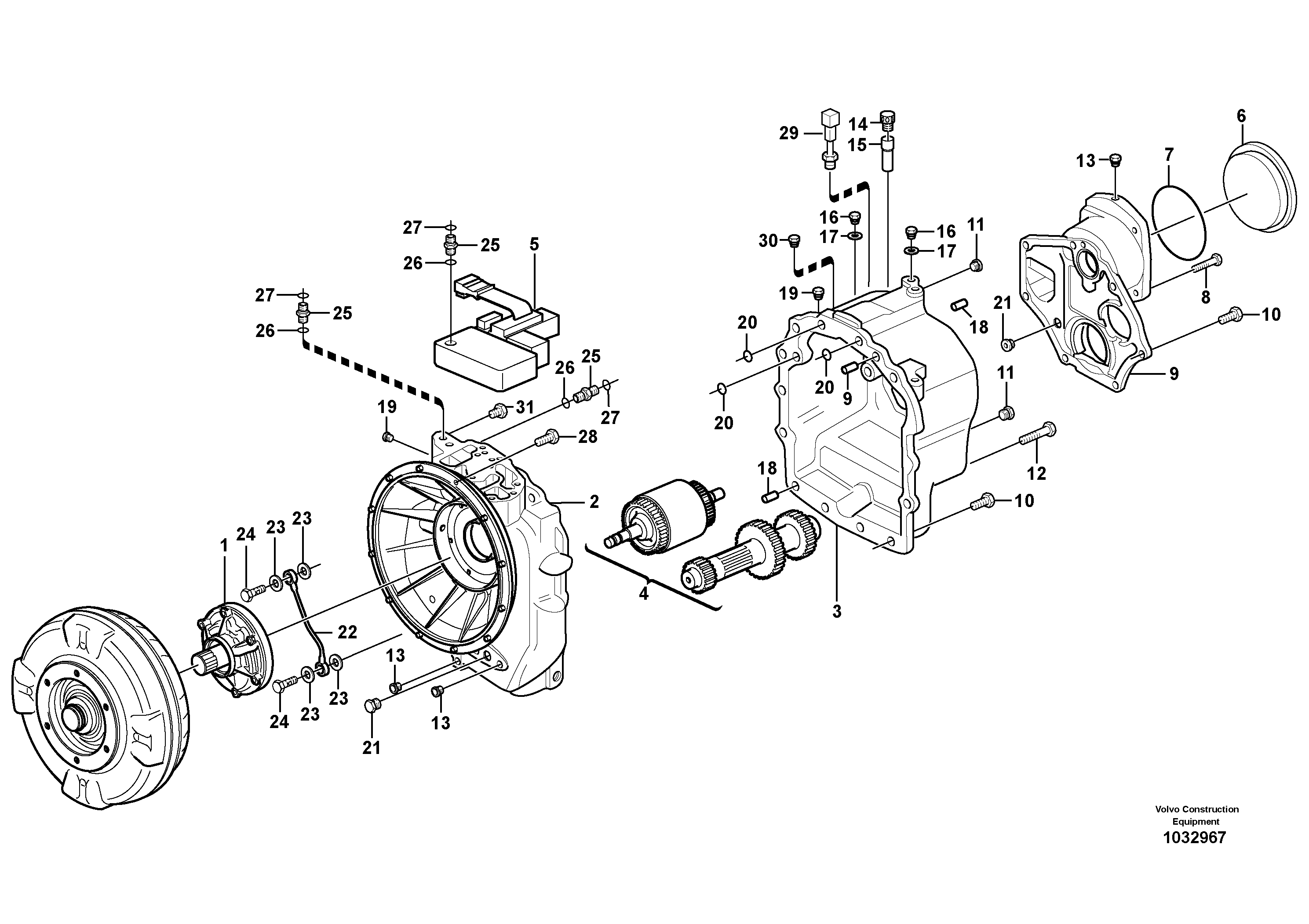 Схема запчастей Volvo BL60 - 20785 Hydraulic transmission with fitting parts BL60 S/N 11315 -