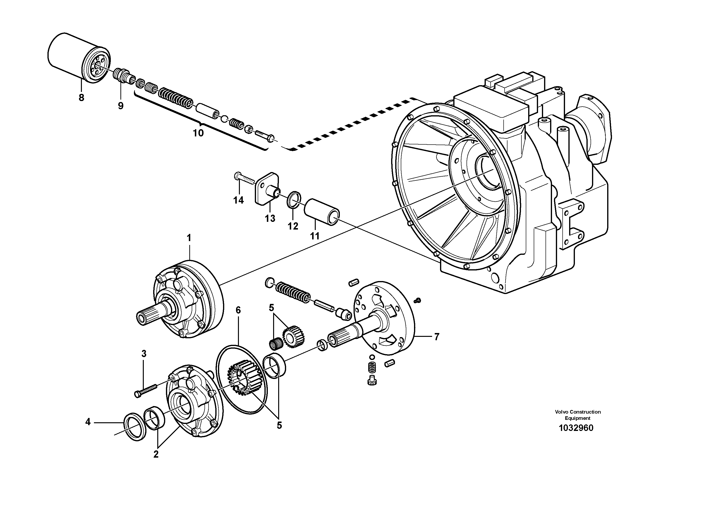 Схема запчастей Volvo BL60 - 50164 Насос масляный BL60 S/N 11315 -