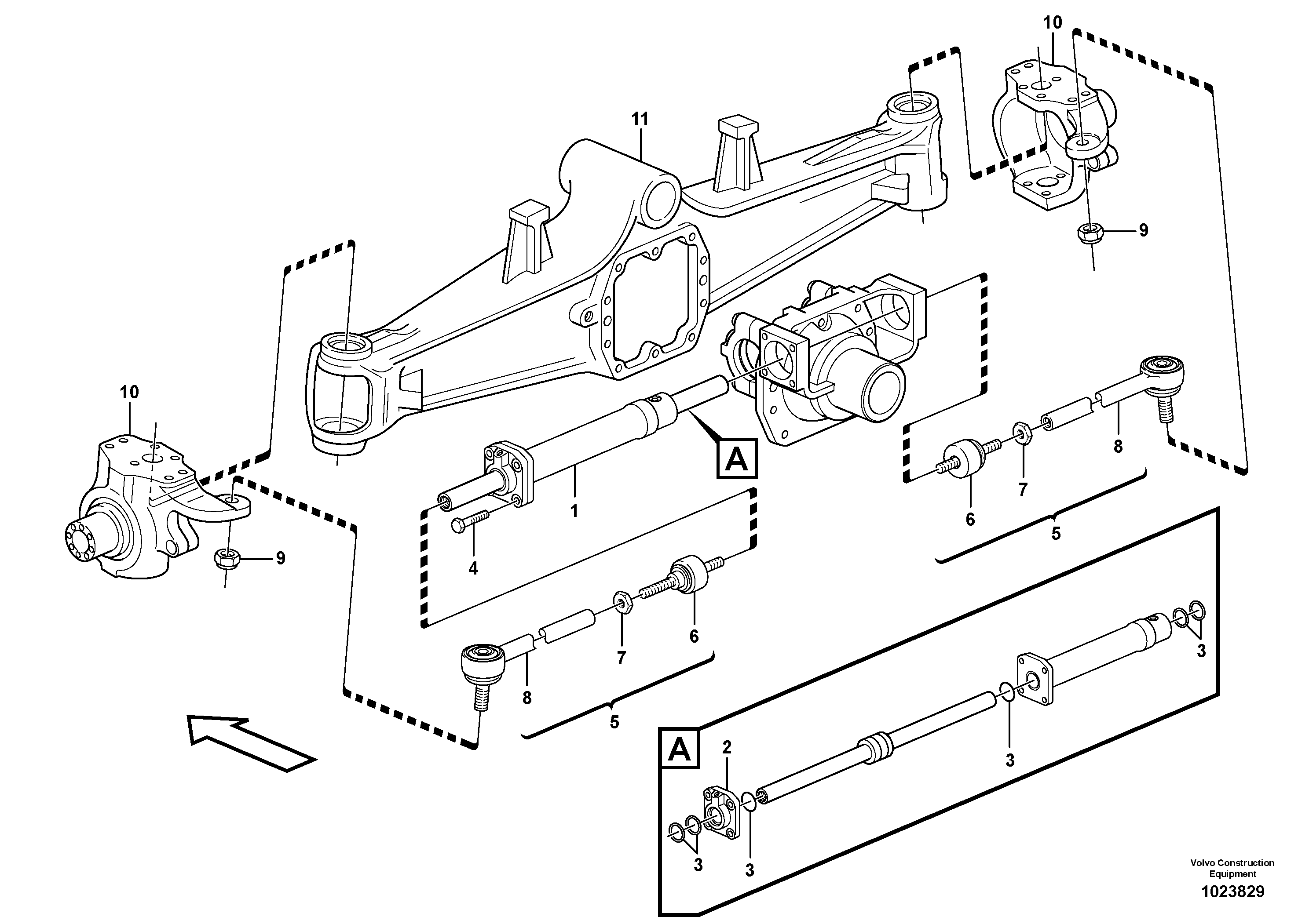 Схема запчастей Volvo BL60 - 45631 Рулевая система BL60 S/N 11315 -