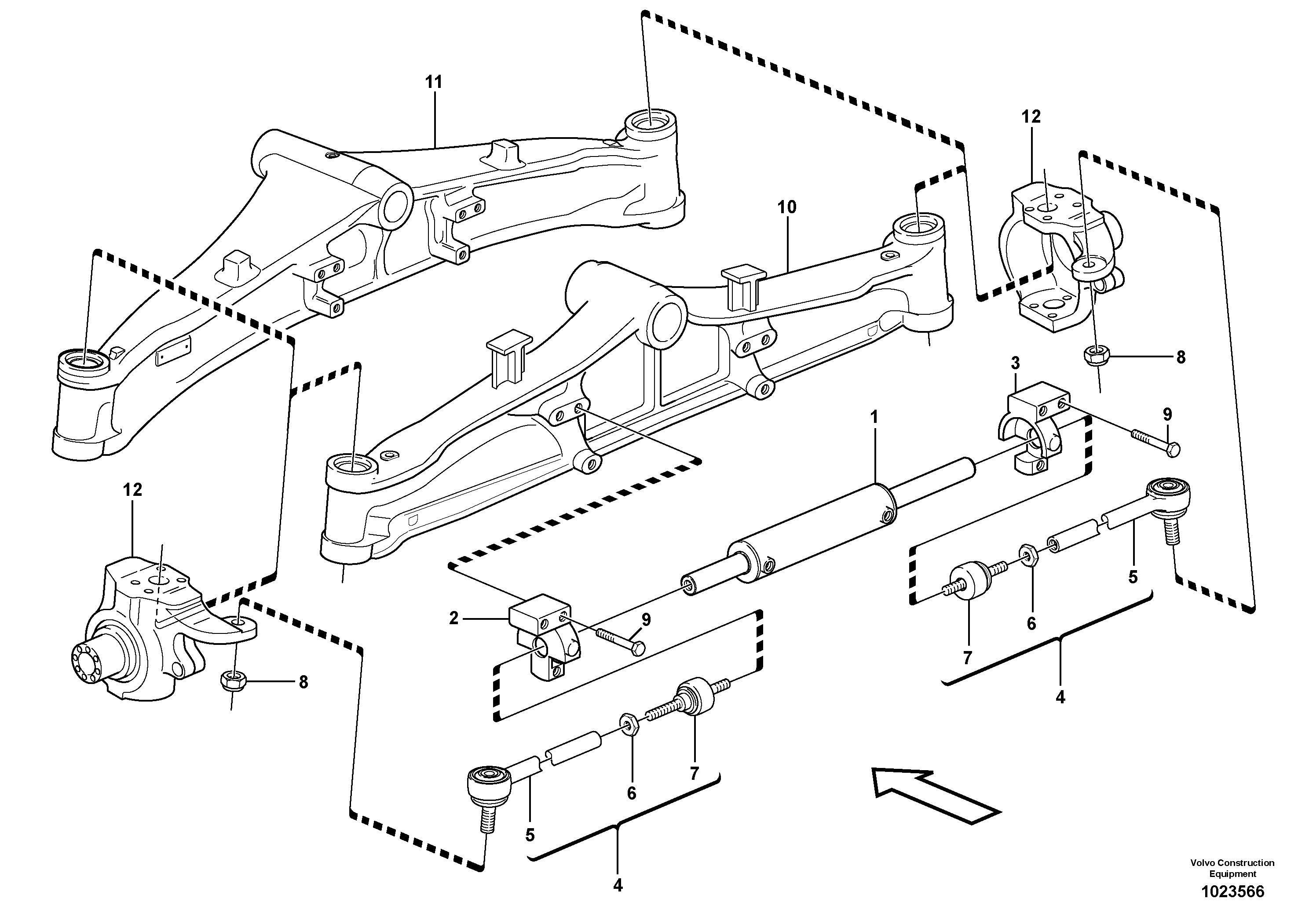 Схема запчастей Volvo BL60 - 45632 Рулевая система BL60 S/N 11315 -