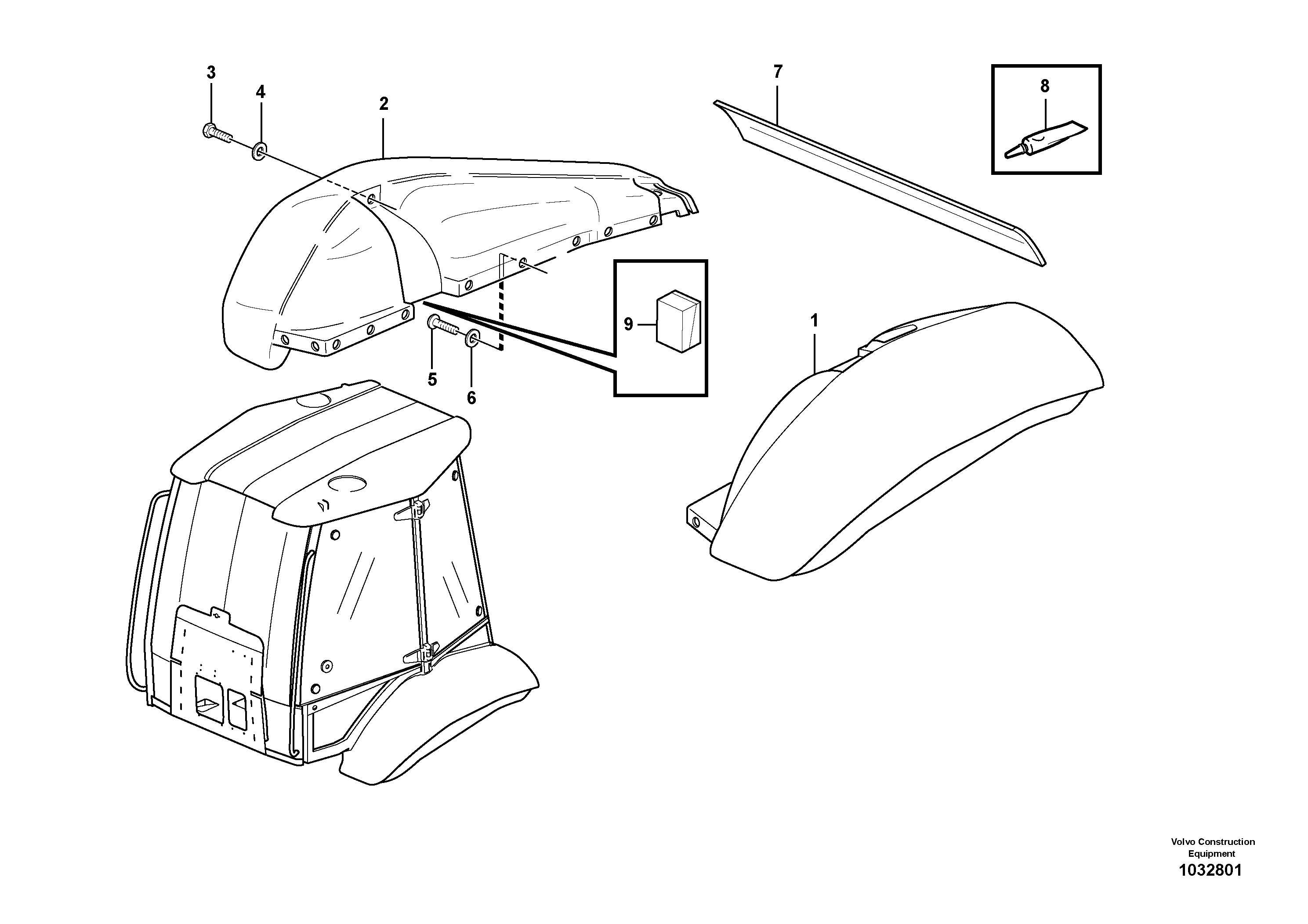 Схема запчастей Volvo BL60 - 45636 Fenders BL60 S/N 11315 -