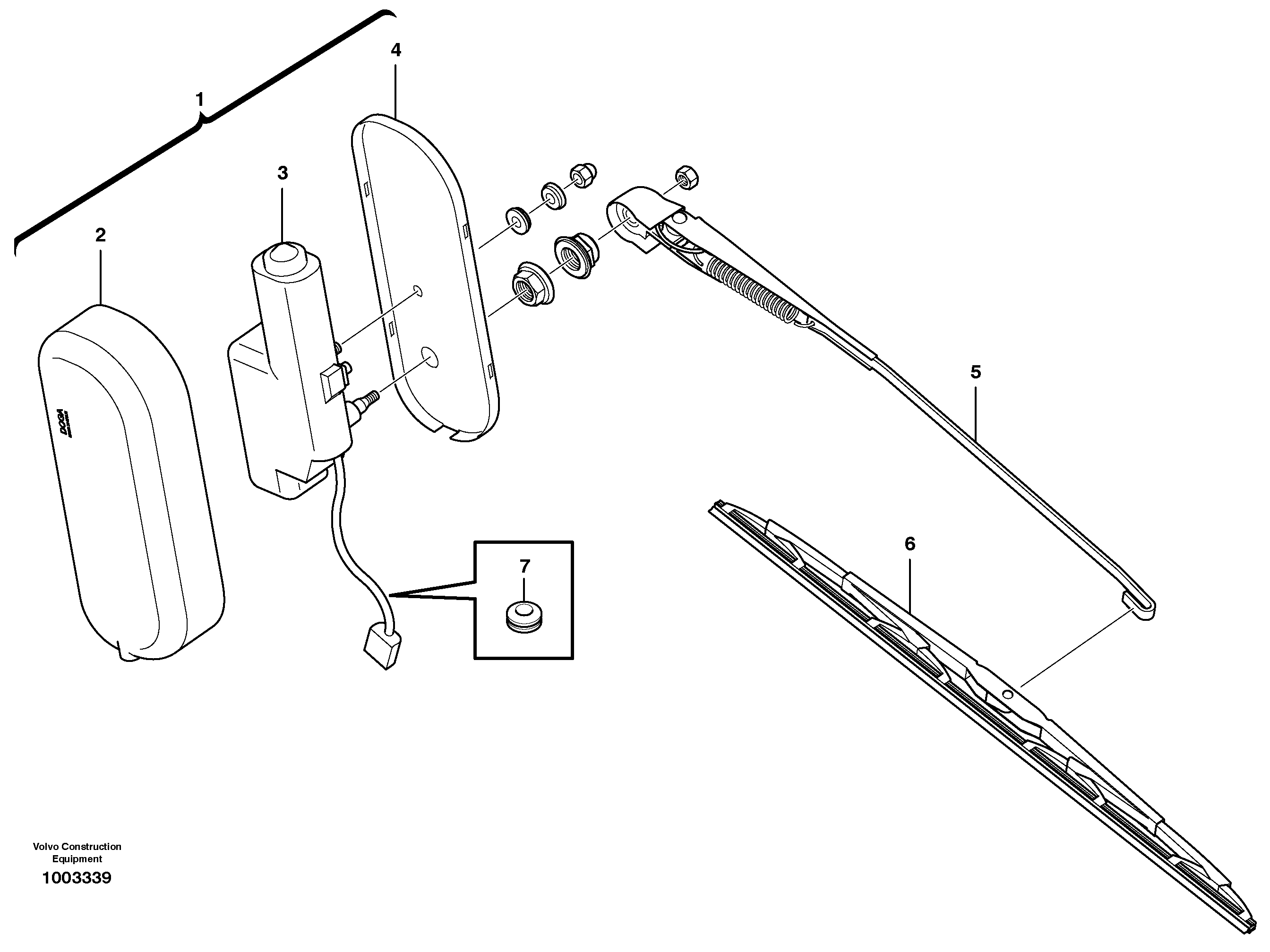 Схема запчастей Volvo BL60 - 101358 Windshield wiper, rear BL60