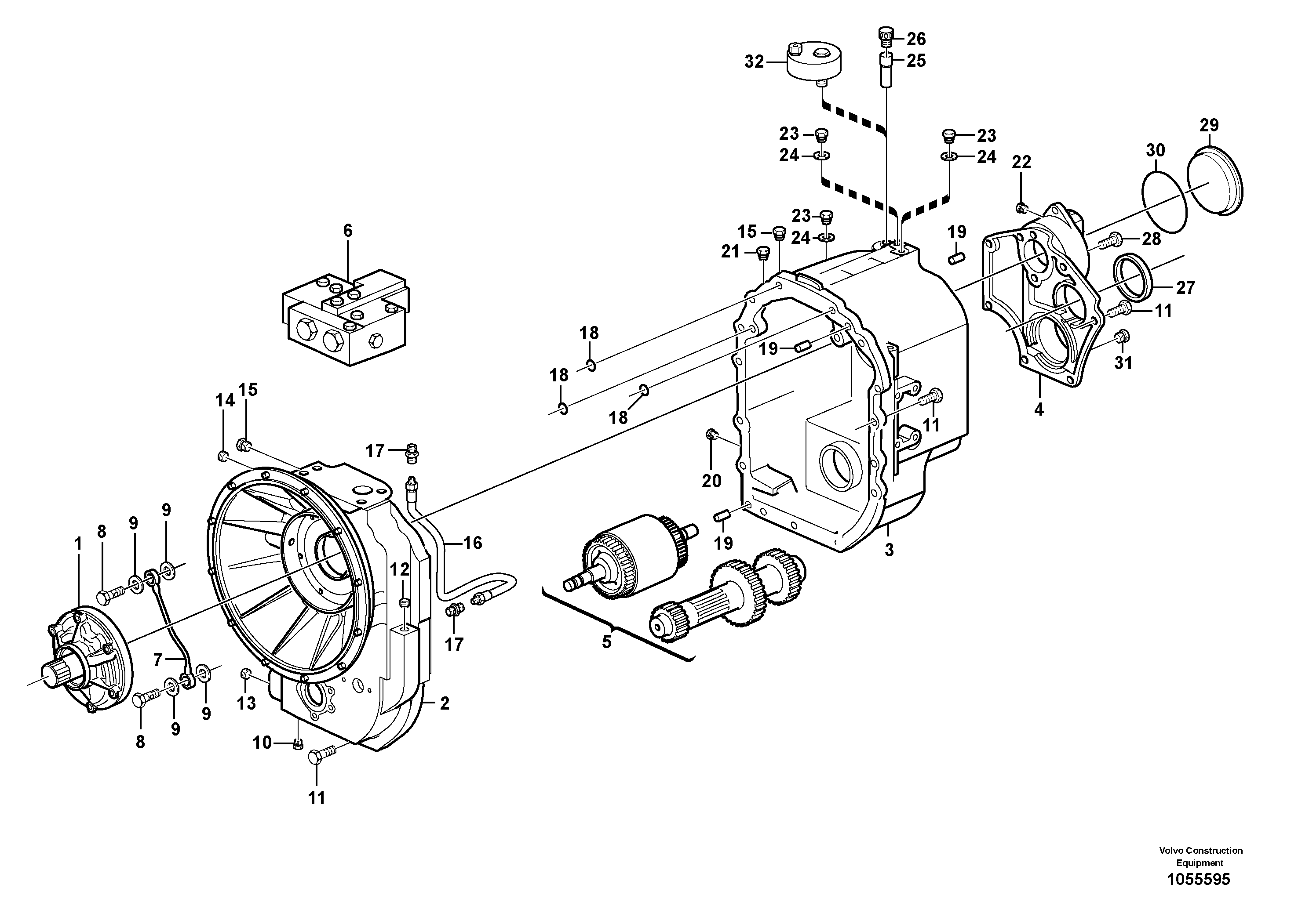 Схема запчастей Volvo BL60 - 83059 Hydraulic transmission with fitting parts BL60