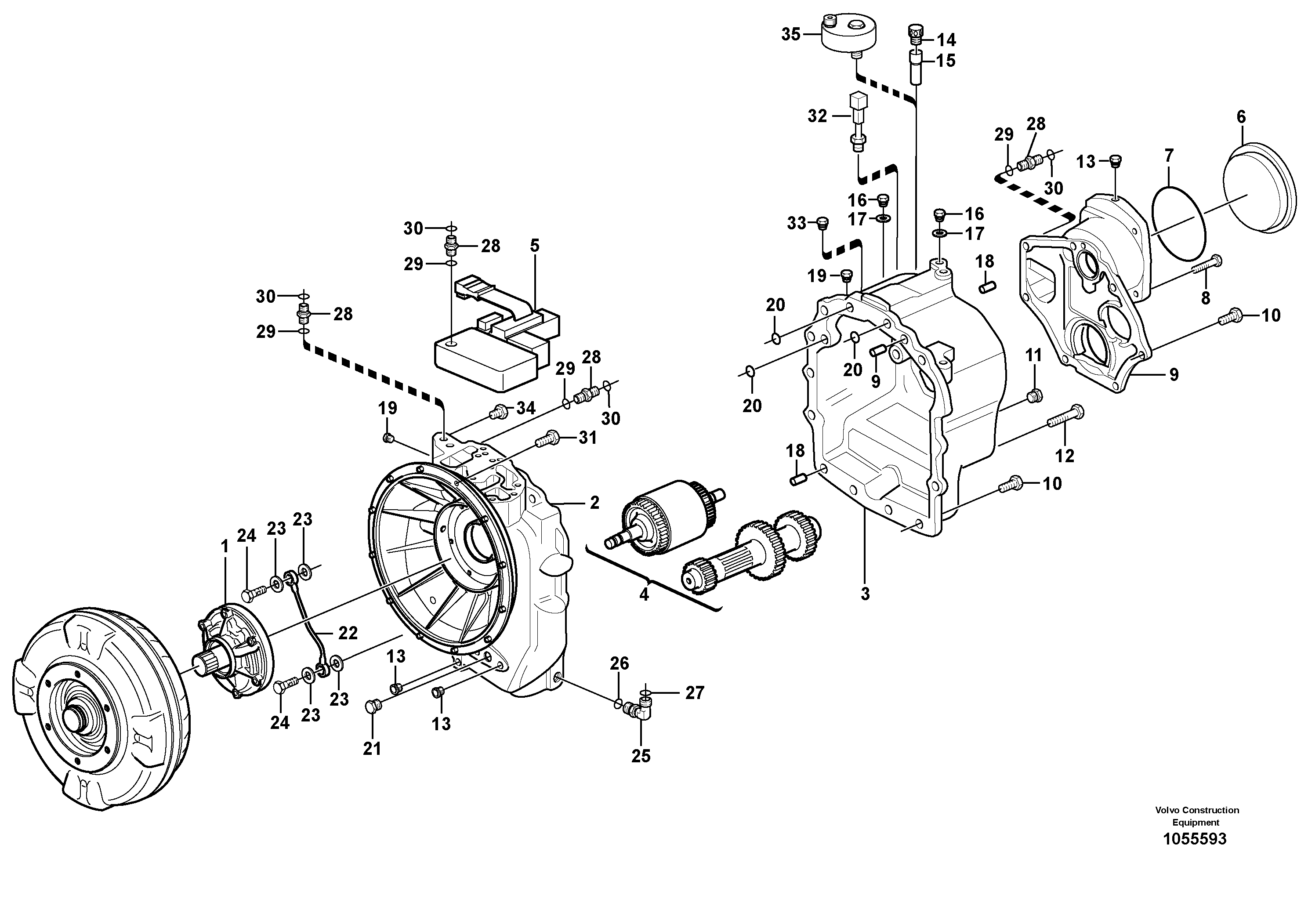 Схема запчастей Volvo BL60 - 86135 Hydraulic transmission with fitting parts BL60