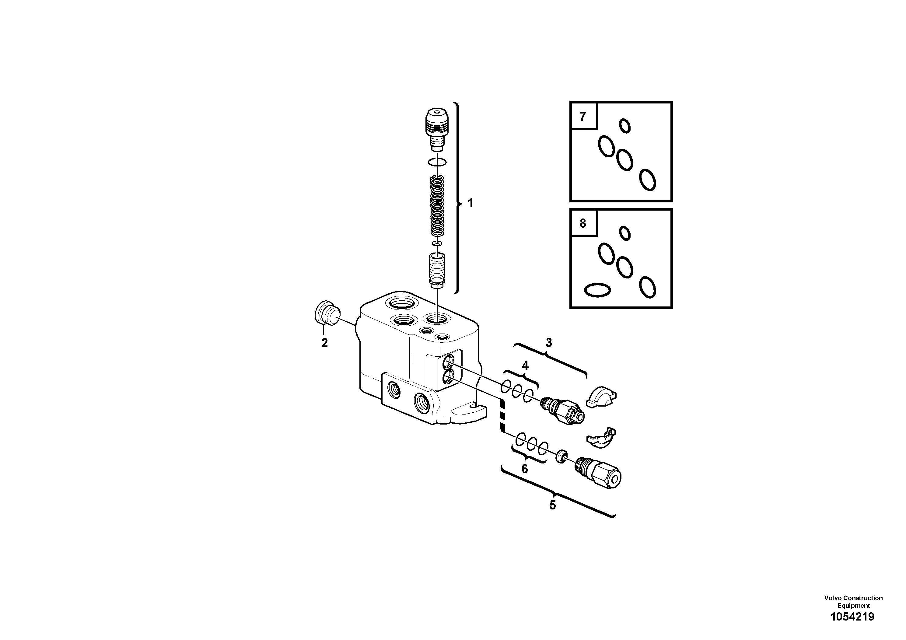 Схема запчастей Volvo BL60 - 101181 Valve section BL60 S/N 11315 -