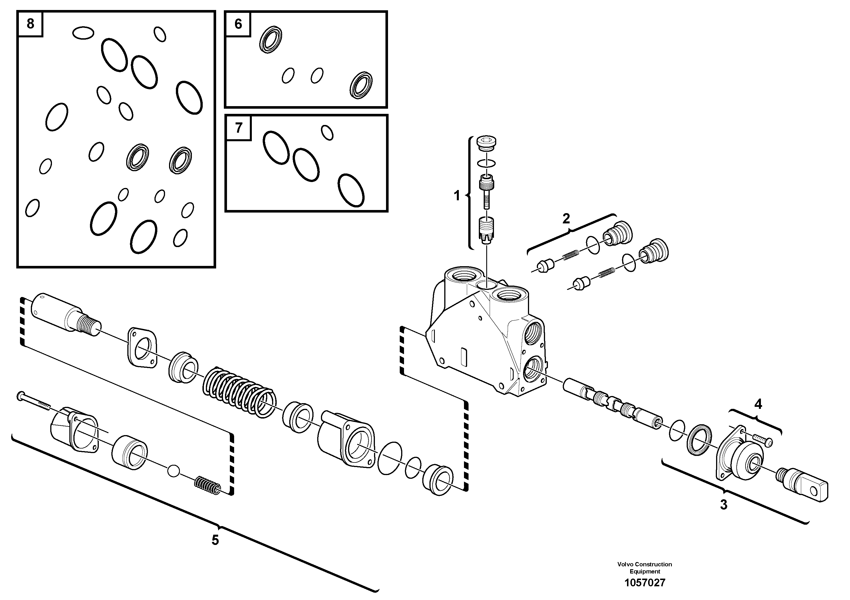 Схема запчастей Volvo BL60 - 101511 Valve section BL60 S/N 11315 -