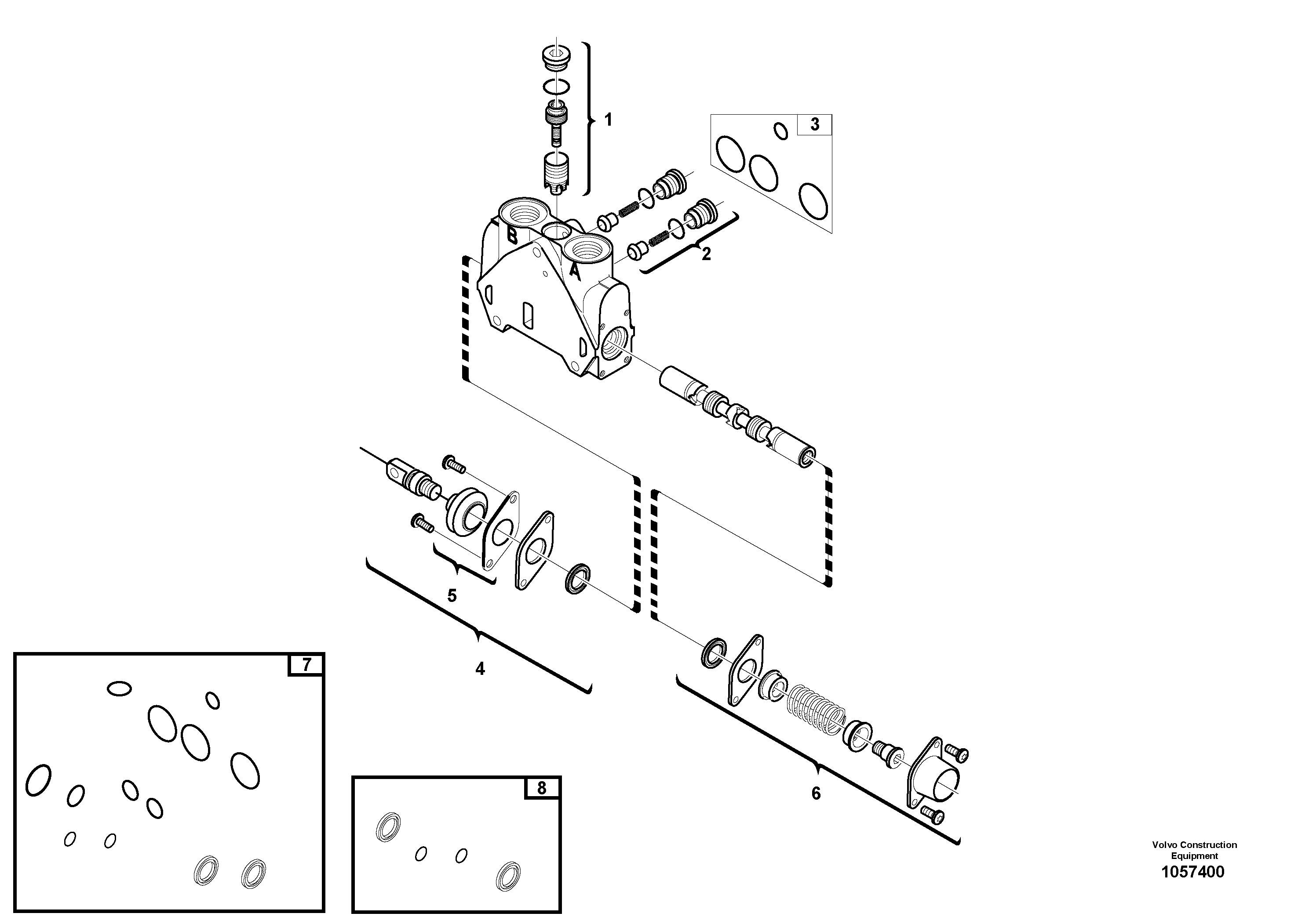 Схема запчастей Volvo BL60 - 102215 Valve section BL60 S/N 11315 -