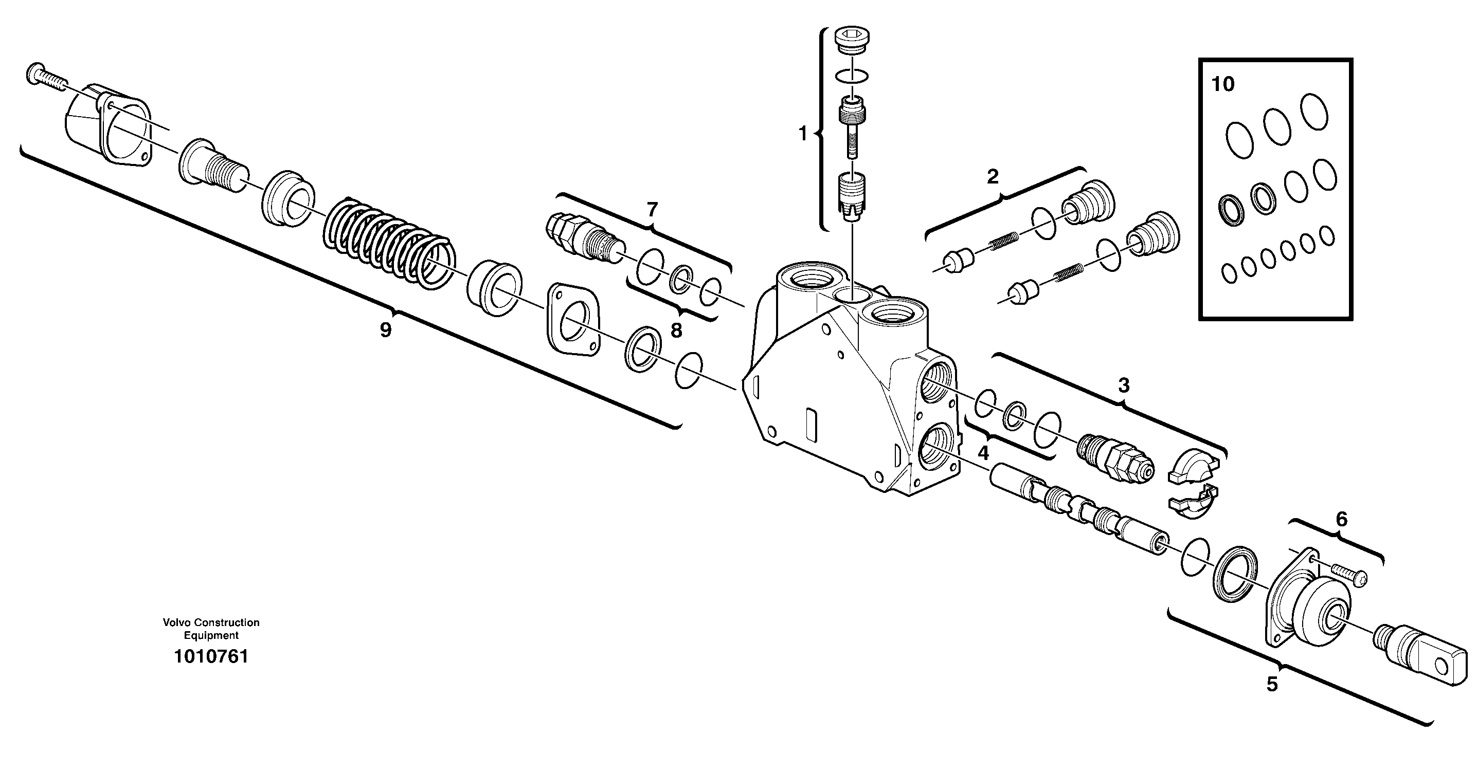 Схема запчастей Volvo BL60 - 40415 Valve section BL60 S/N 11315 -