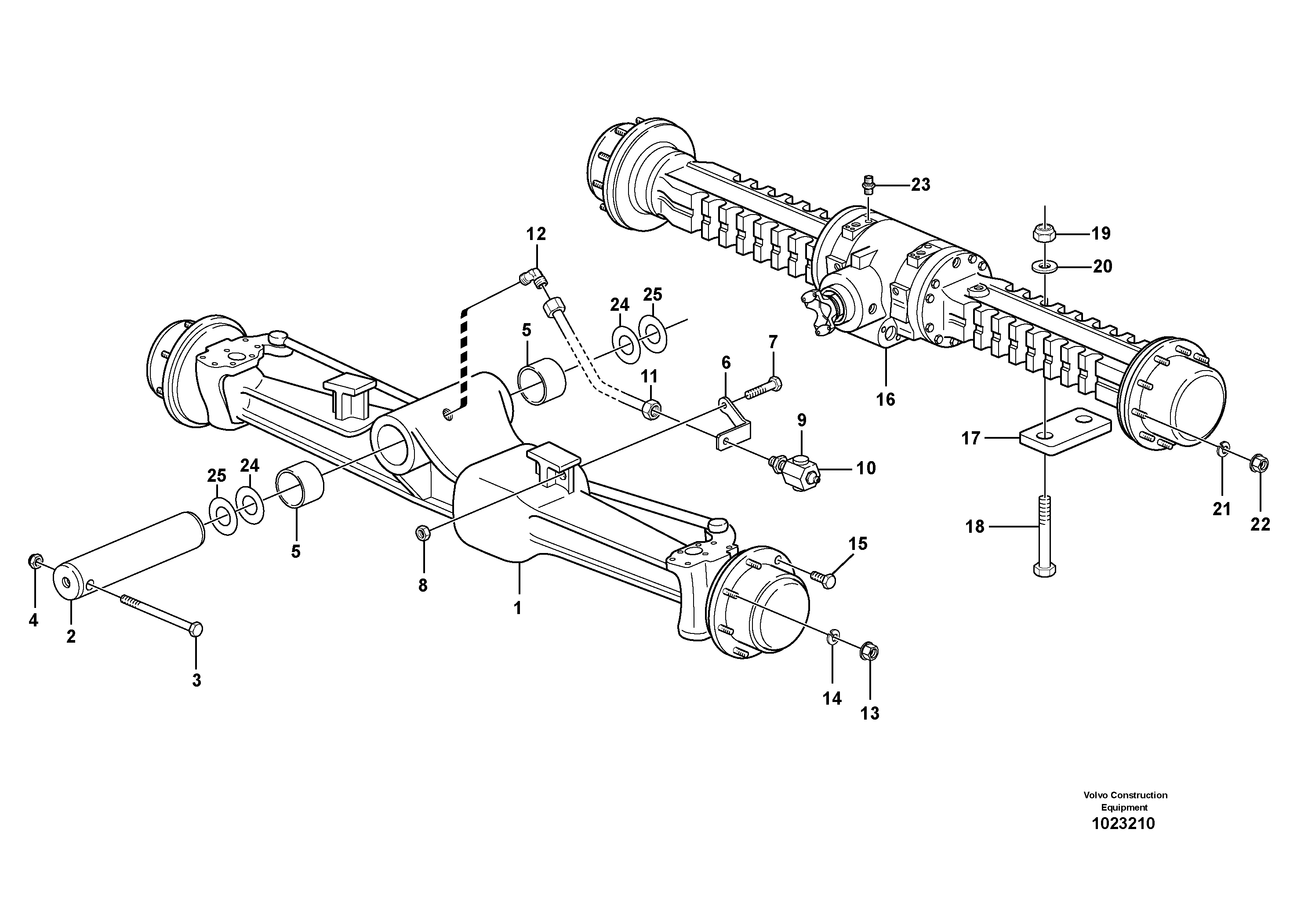 Схема запчастей Volvo BL60 - 5333 Planet axles with fitting parts BL60