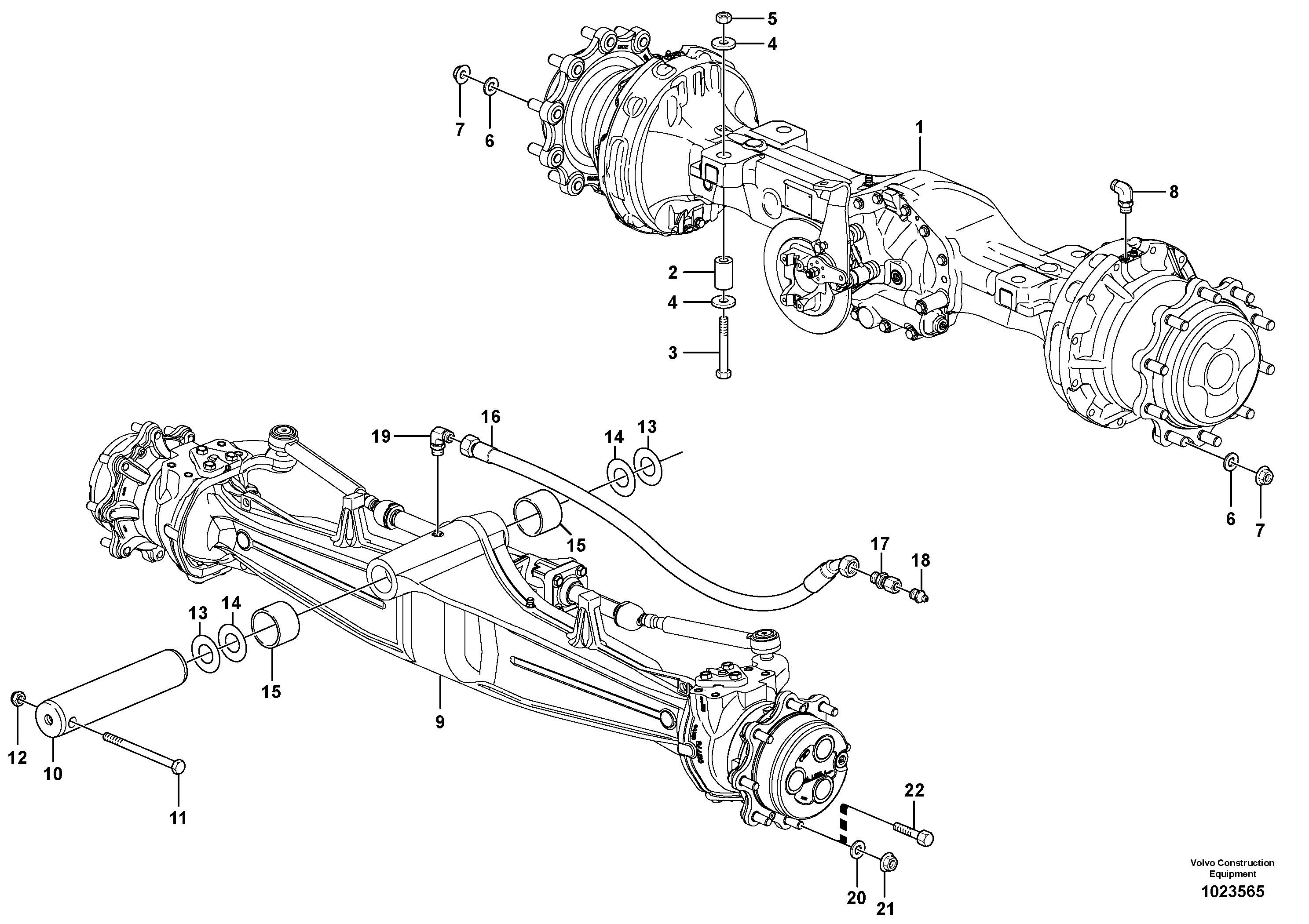 Схема запчастей Volvo BL60 - 5334 Planet axles with fitting parts BL60