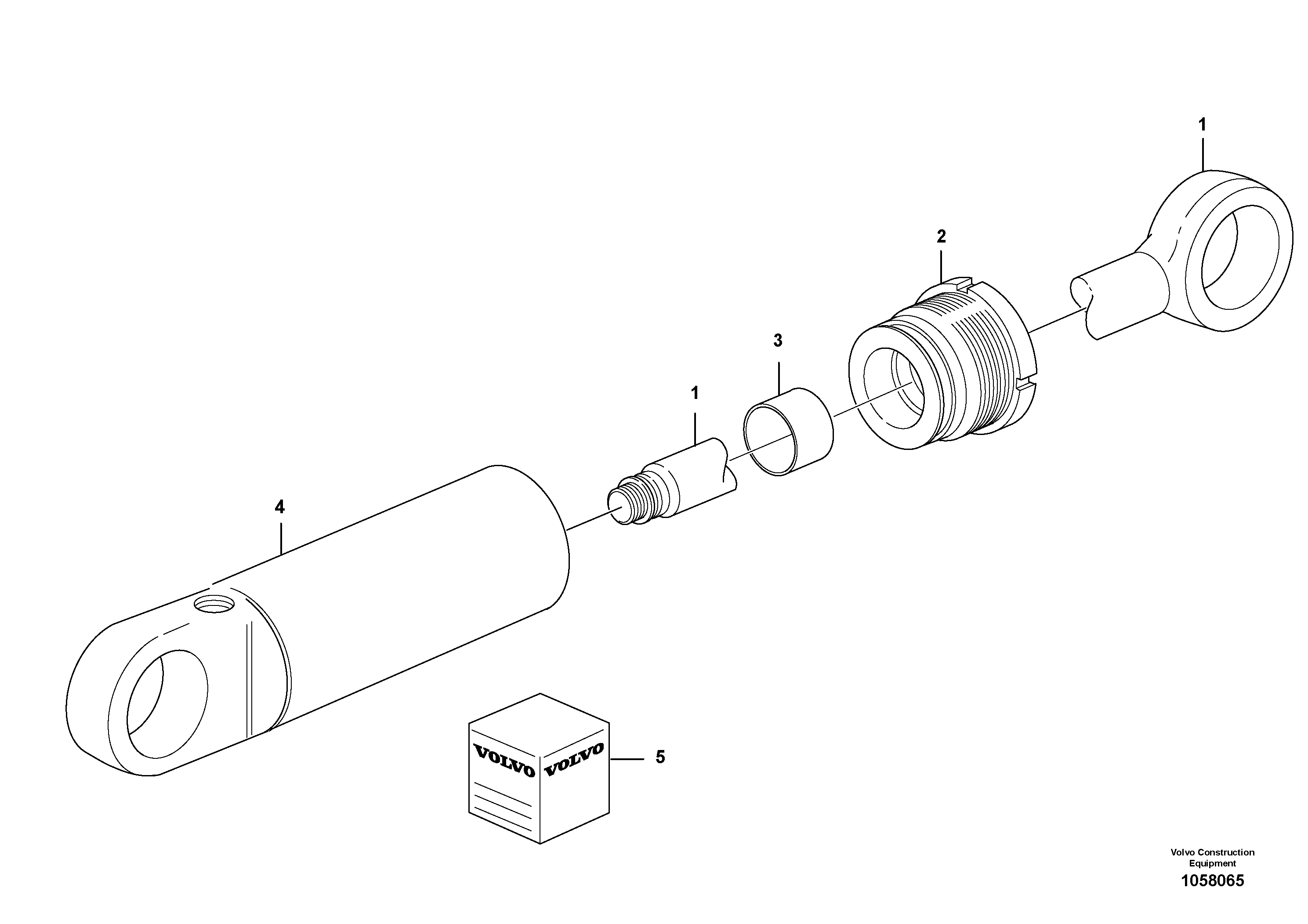 Схема запчастей Volvo BL60 - 102265 Цилиндр ковша BL60 S/N 11315 -