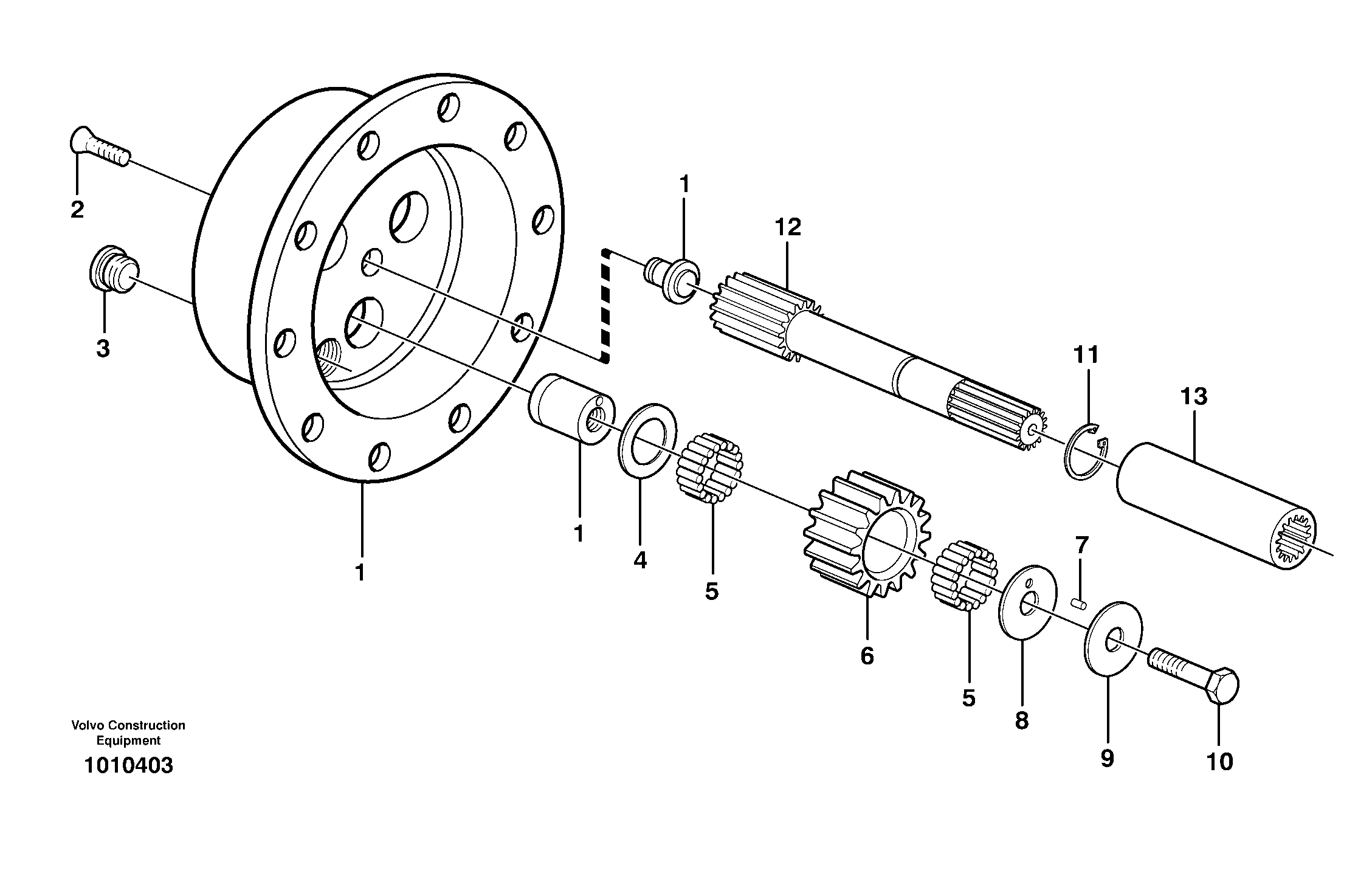 Схема запчастей Volvo BL60 - 5800 Шестерня планетарная (сателлит) BL60