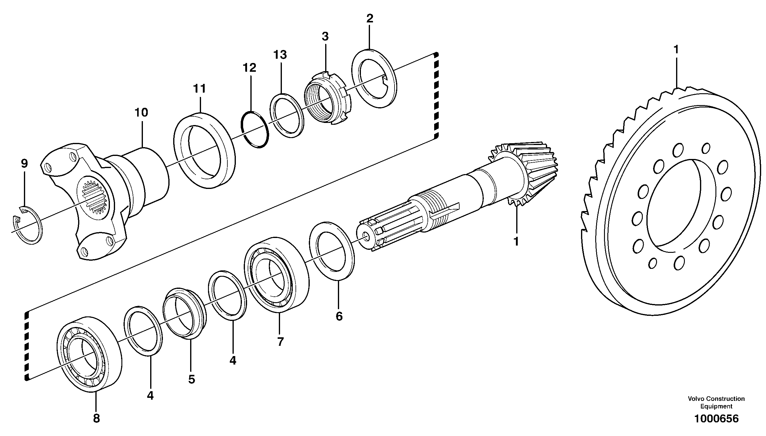 Схема запчастей Volvo BL61 - 10198 Шестерня BL61