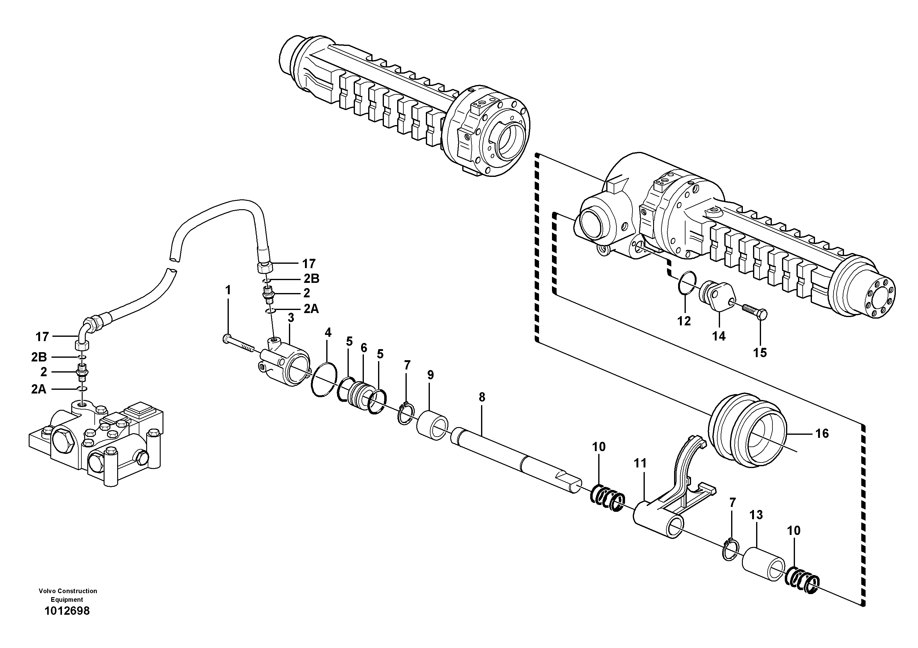 Схема запчастей Volvo BL61 - 10206 Differential lock BL61