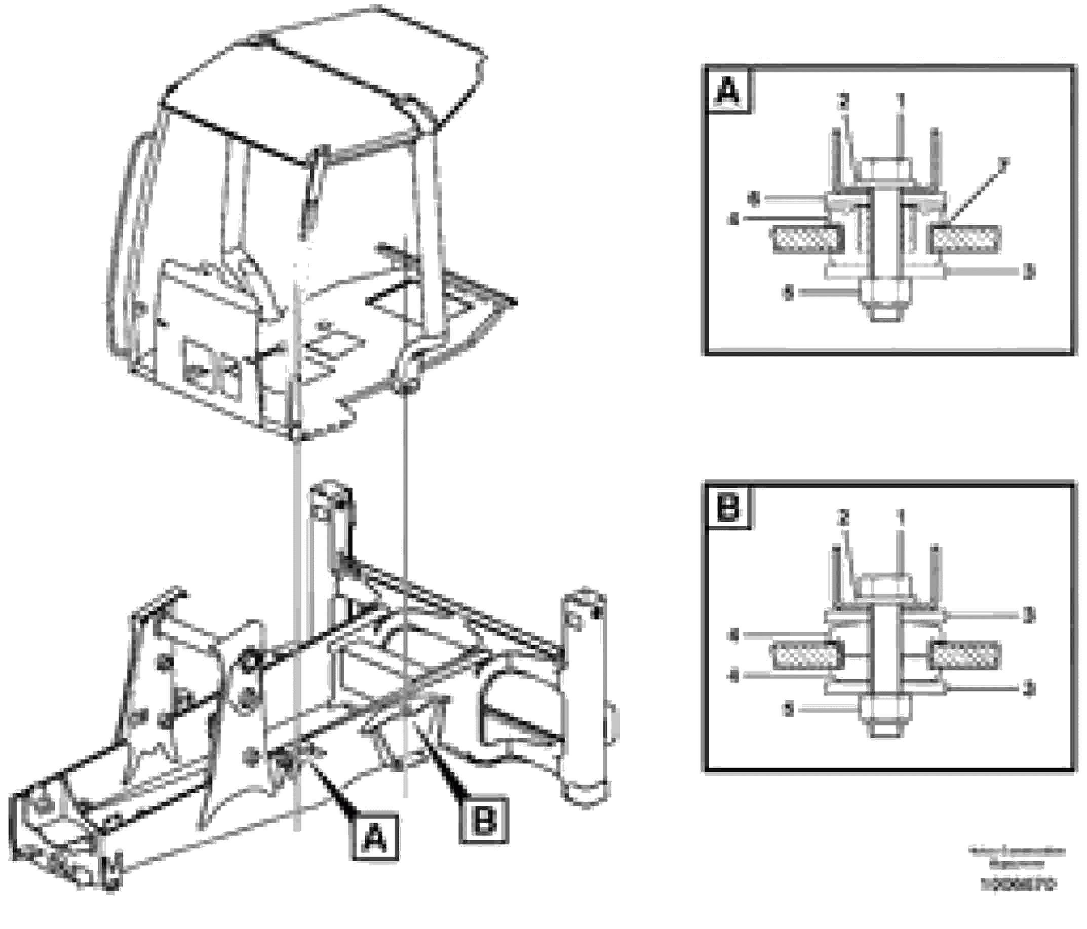 Схема запчастей Volvo BL61 - 8201 Cab mounting block BL61