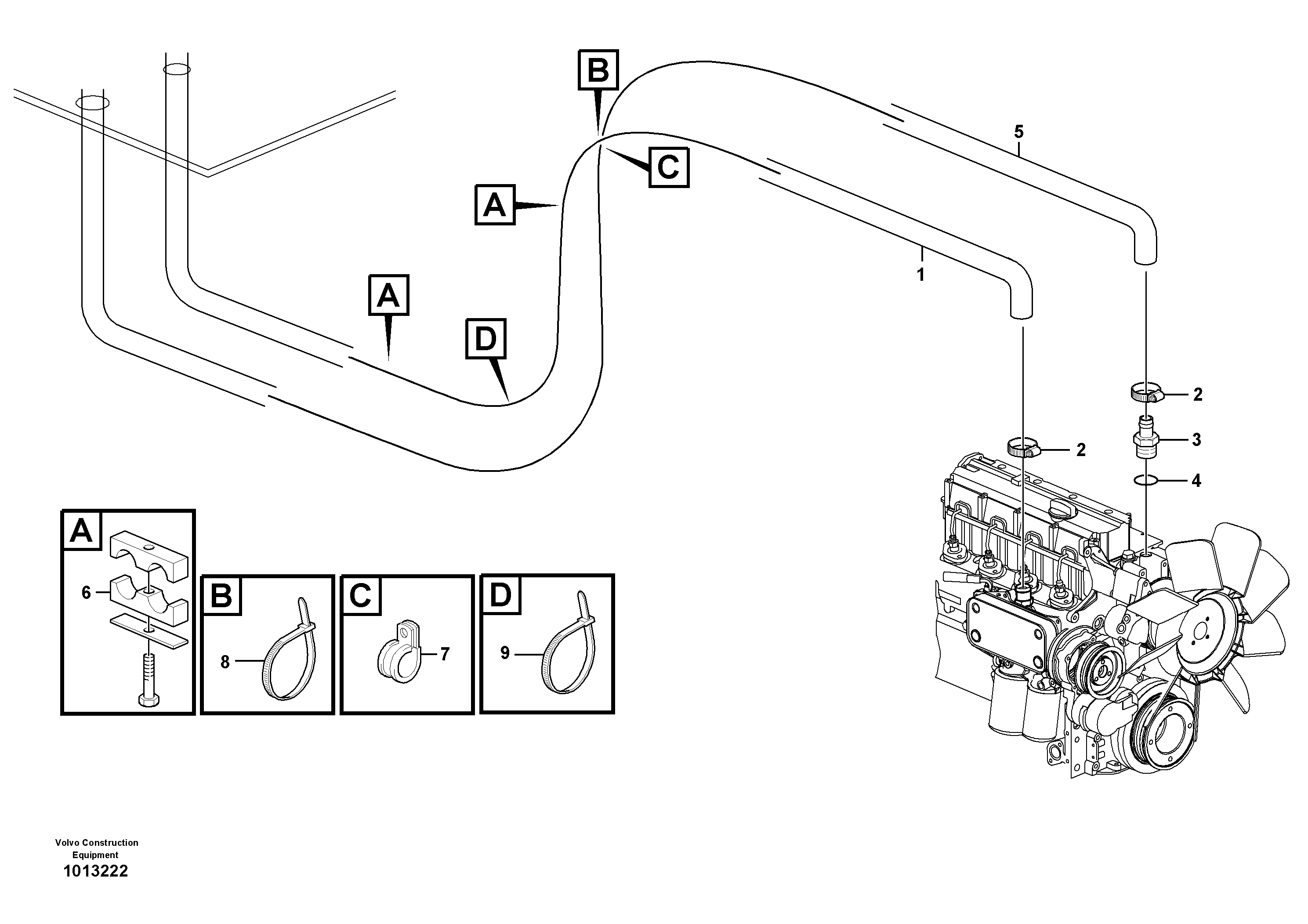 Схема запчастей Volvo BL61 - 10752 Cab heater with connectors BL61