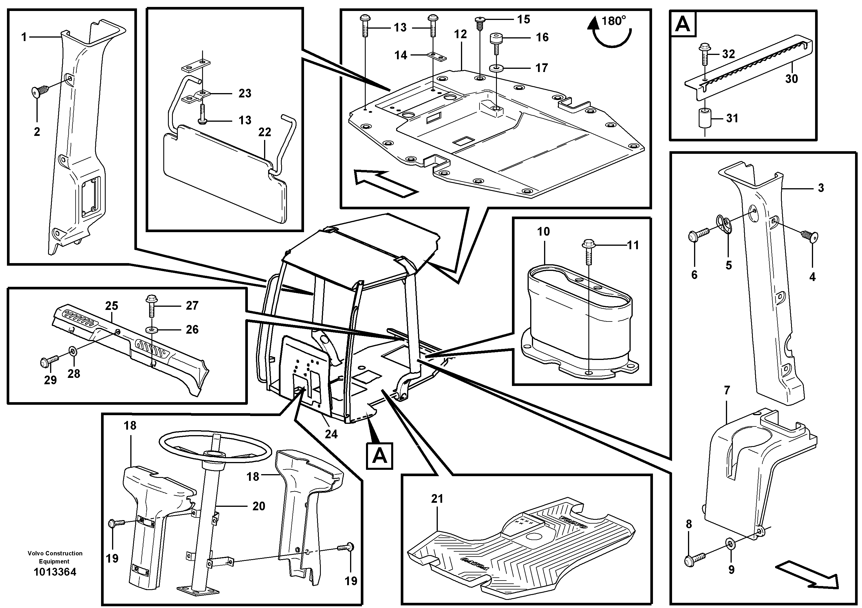 Схема запчастей Volvo BL61 - 10938 Interior components BL61