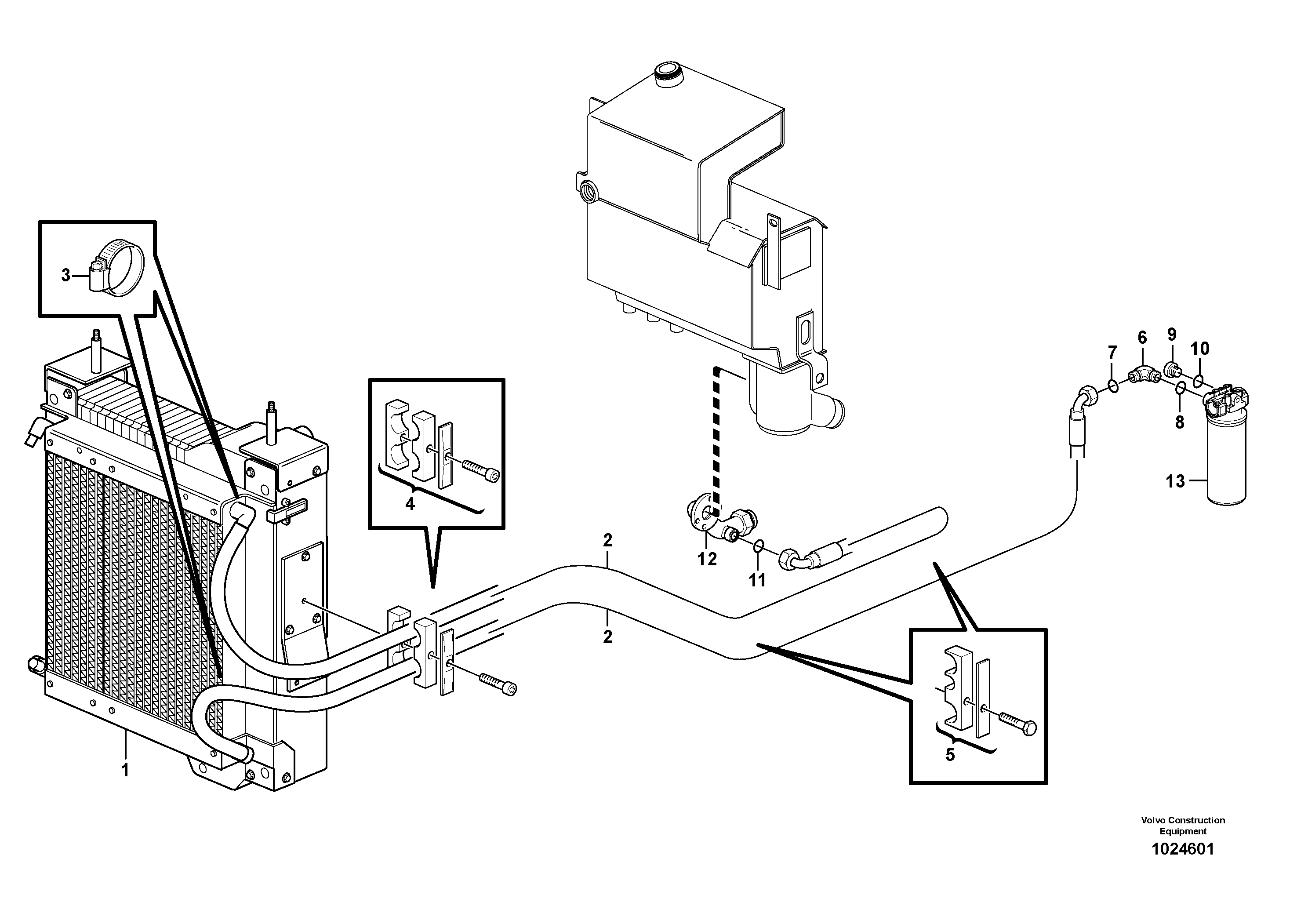 Схема запчастей Volvo BL61 - 13248 Радиатор масляной для гидравлики BL61