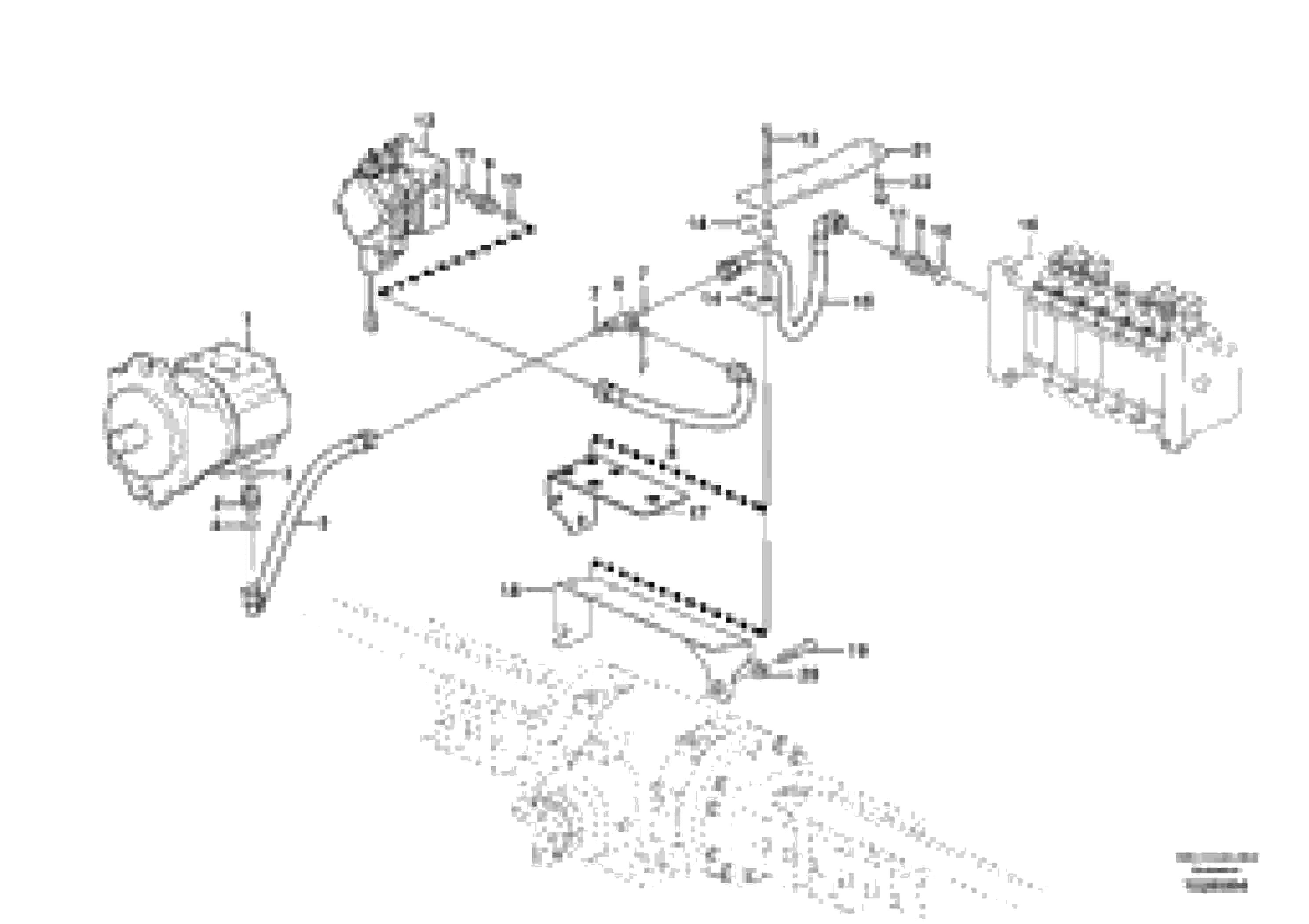 Схема запчастей Volvo BL61 - 49001 Hydraulic system, feed line BL61PLUS