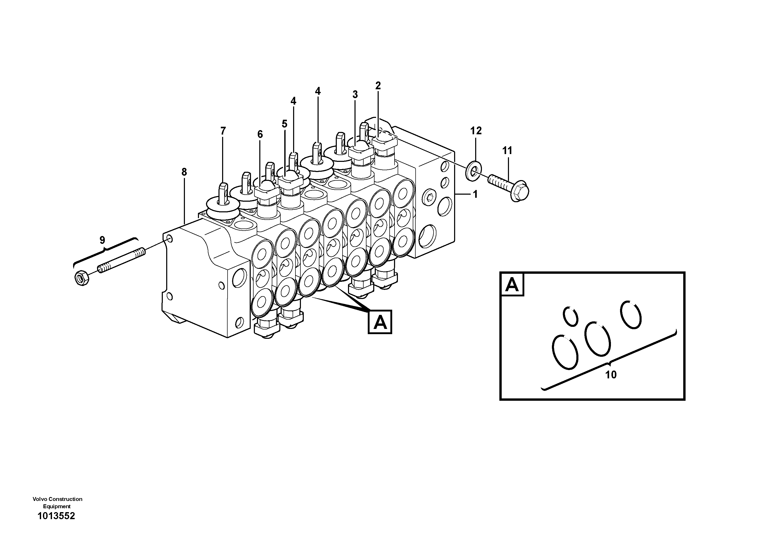 Схема запчастей Volvo BL61 - 9980 Valve body BL61PLUS